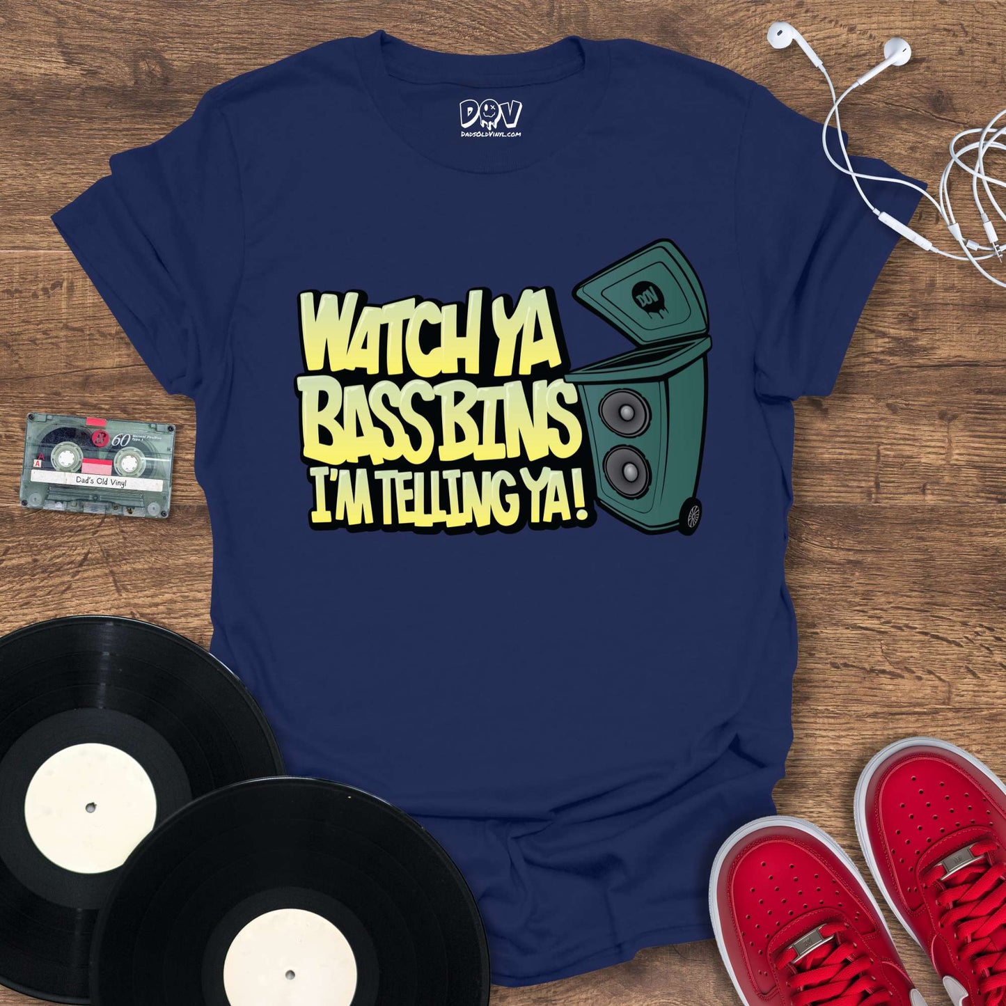 Printify Watch Ya Bass Bins T-Shirt