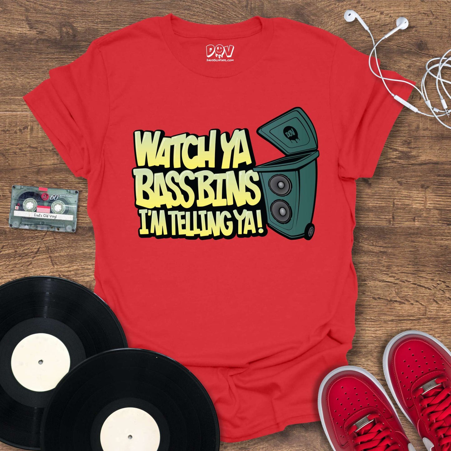 Printify Watch Ya Bass Bins T-Shirt