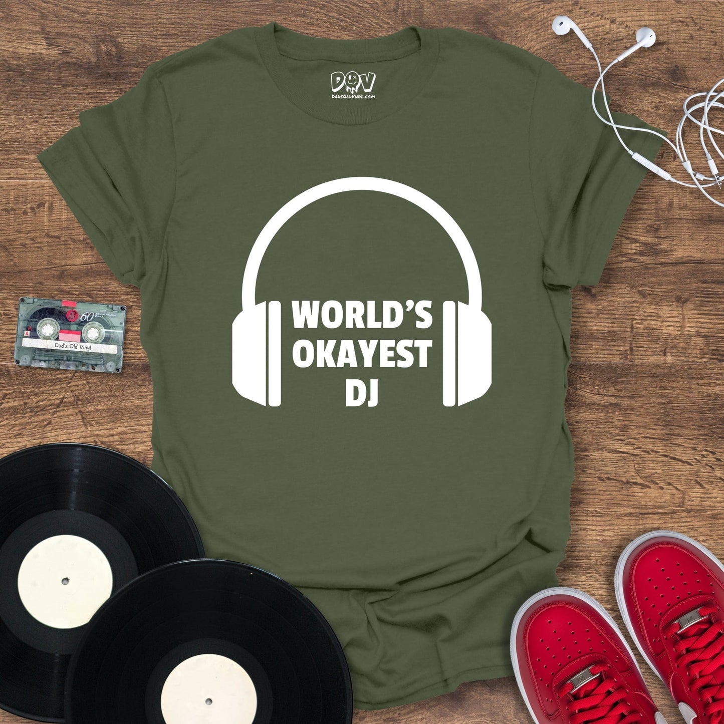 Printify Worlds Okayest DJ T-Shirt