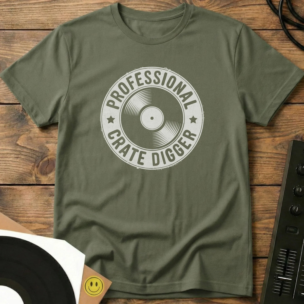 Professional Crate Digger T-Shirt Military Green / S Professional Crate Digger T-Shirt