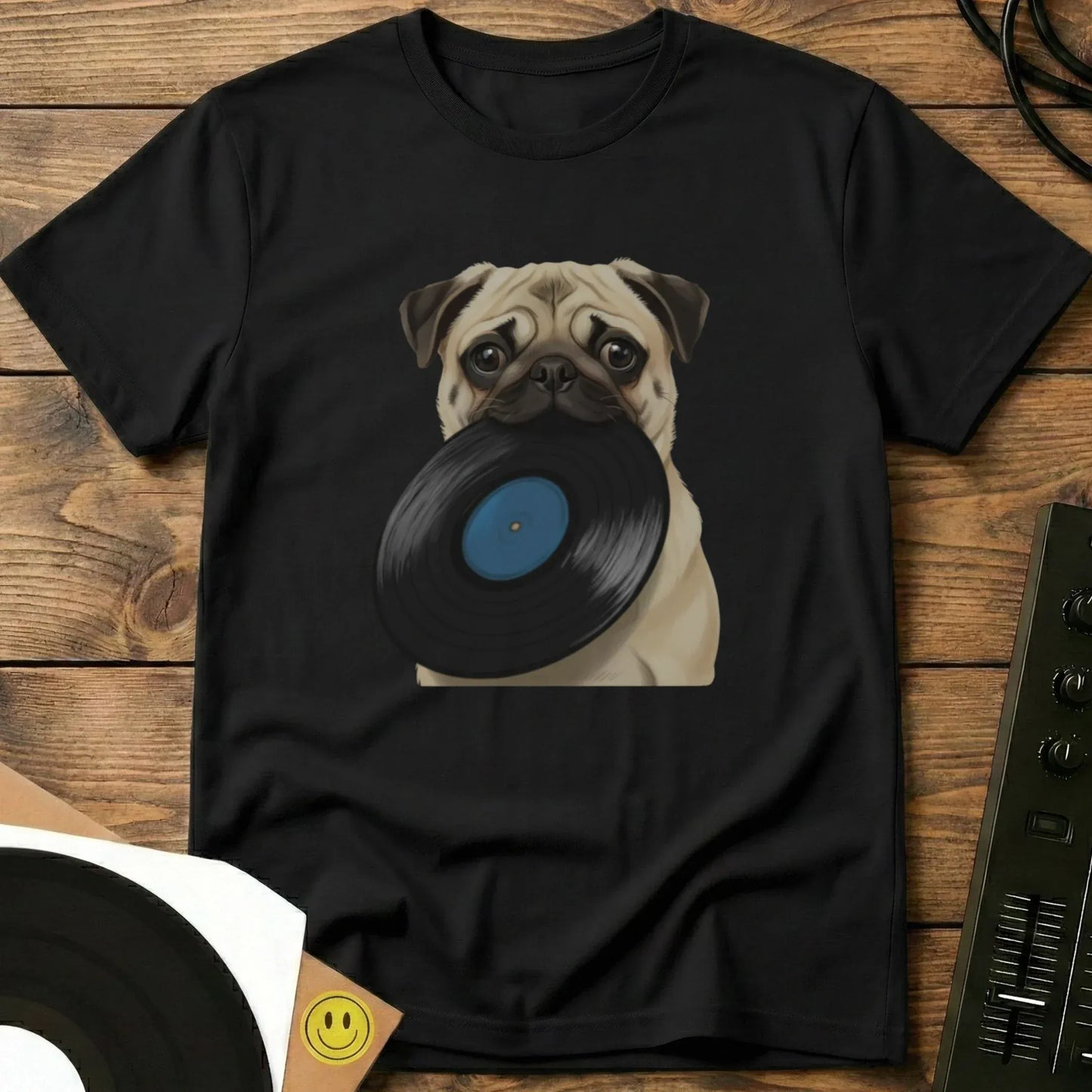 Pug DJ T-Shirt Black / S Pug DJ T-Shirt
