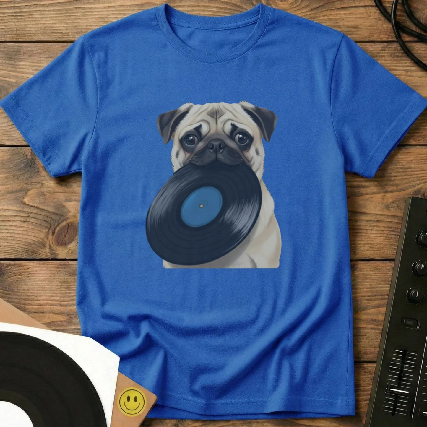 Pug DJ T-Shirt Royal / S Pug DJ T-Shirt