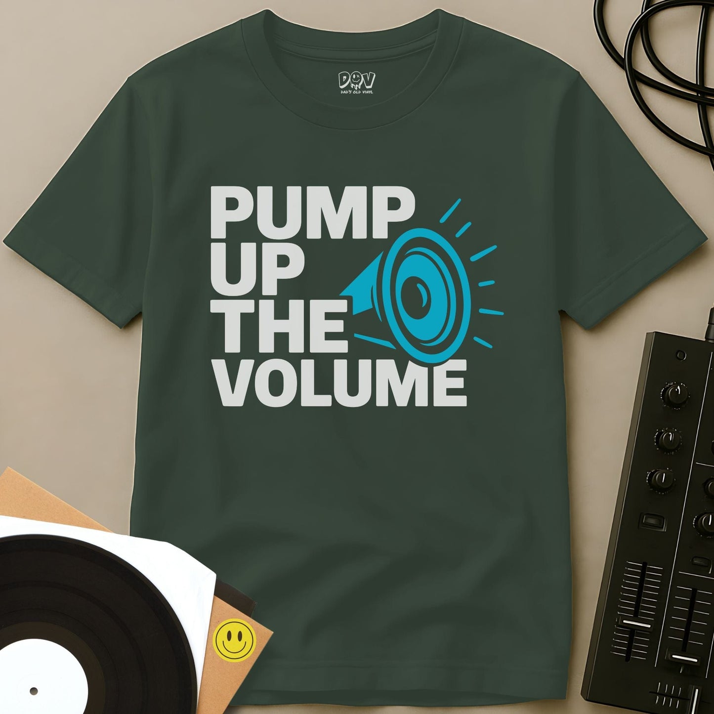 Pump Up The Volume T-Shirt Military Green / S Pump Up The Volume T-Shirt
