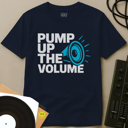 Pump Up The Volume T-Shirt Navy / S Pump Up The Volume T-Shirt