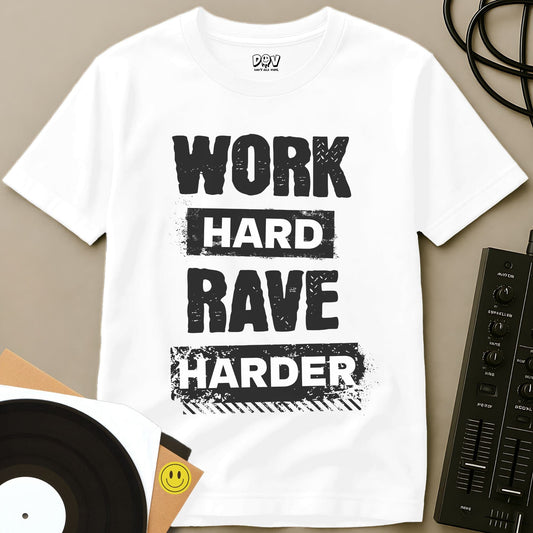 Rave Harder T-Shirt White / S Rave Harder T-Shirt