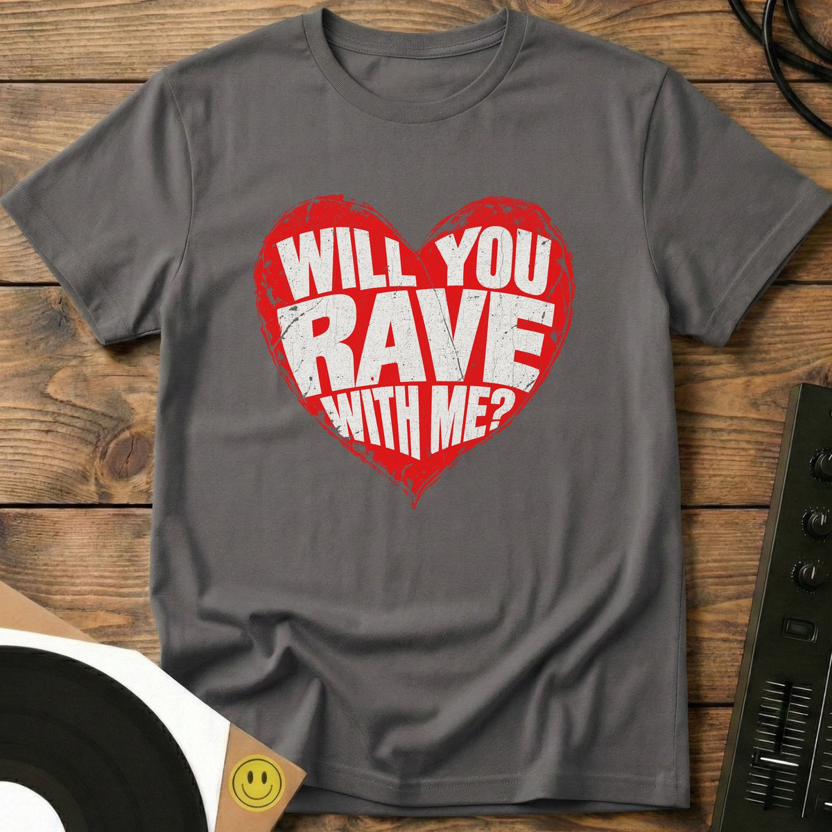 Rave With Me t-shirt in Charcoal