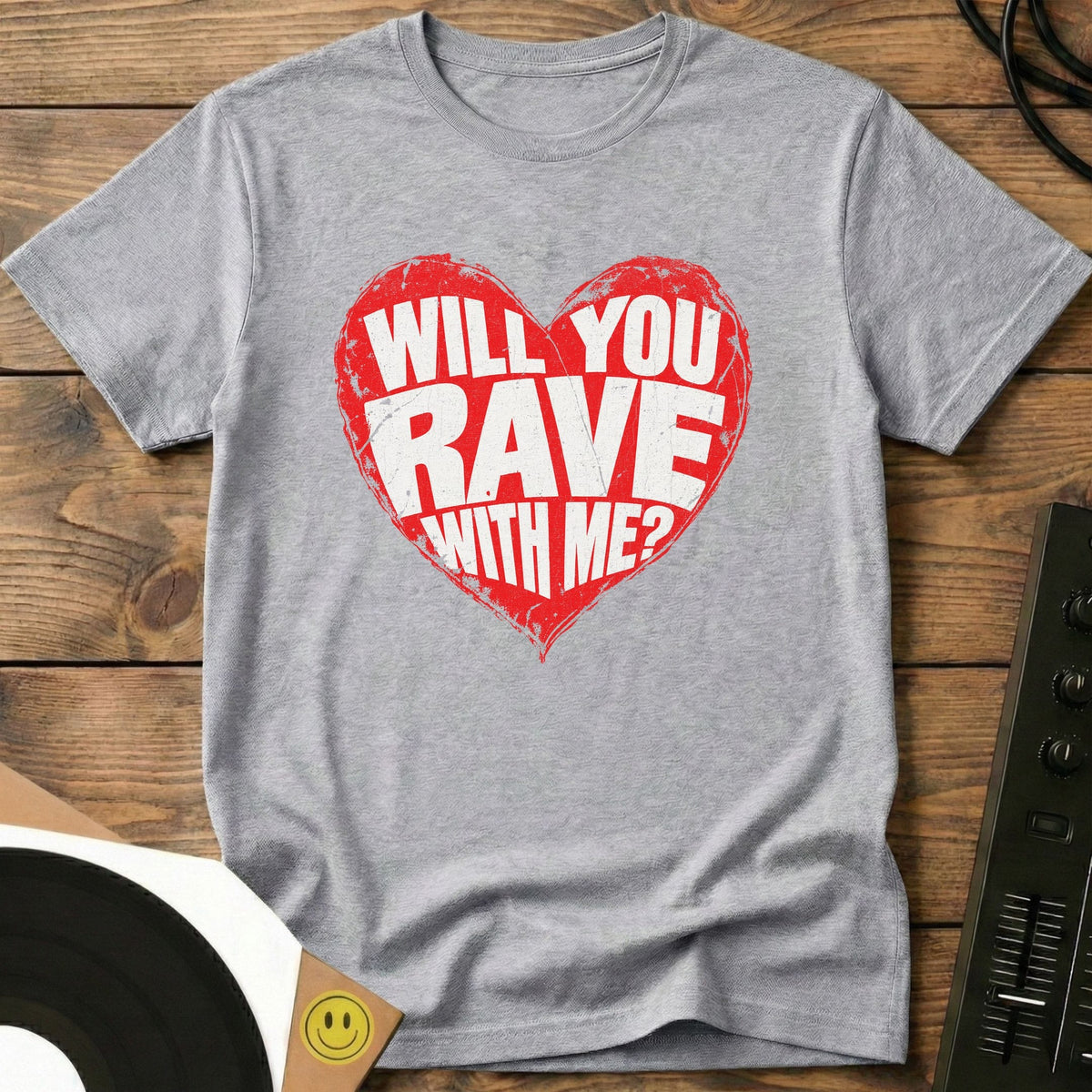 Rave With Me t-shirt in Sport Grey