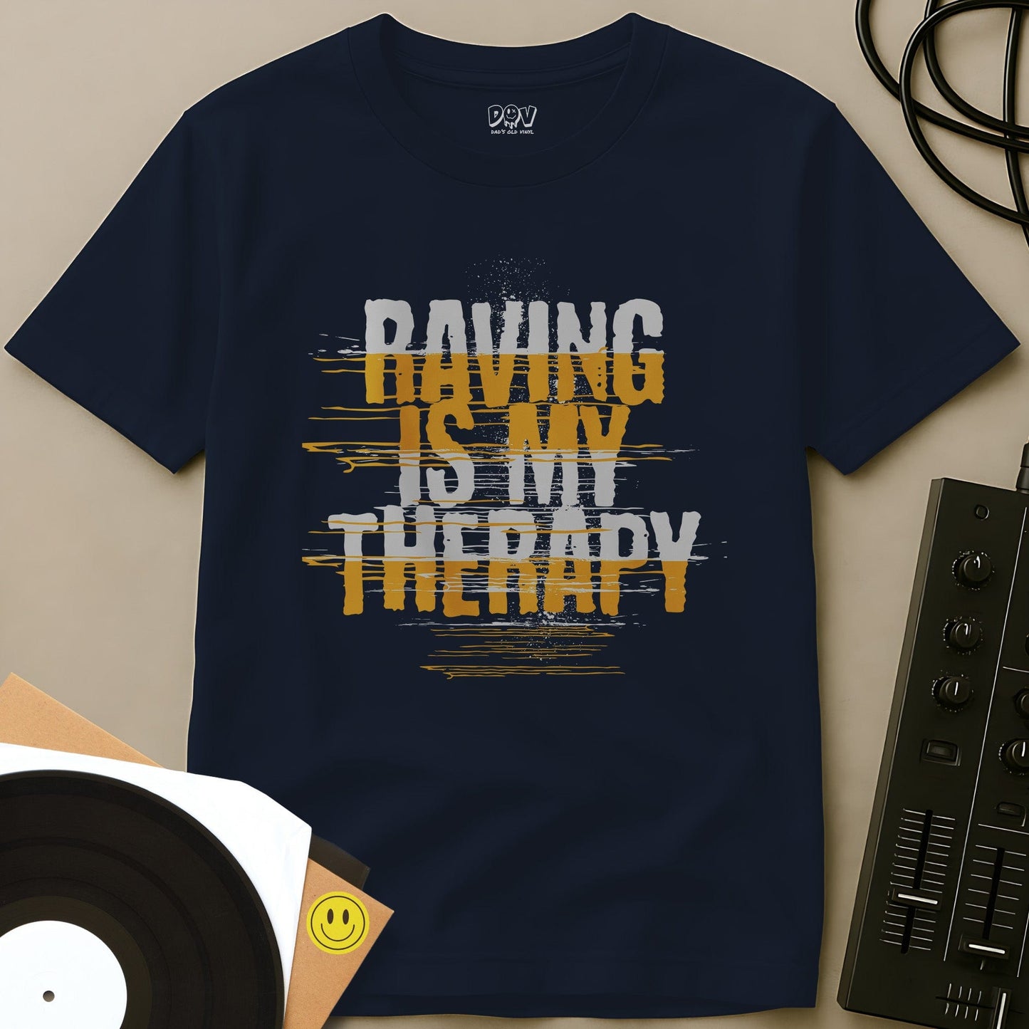 Raving Is My Therapy T-Shirt Navy / S Raving Is My Therapy T-Shirt