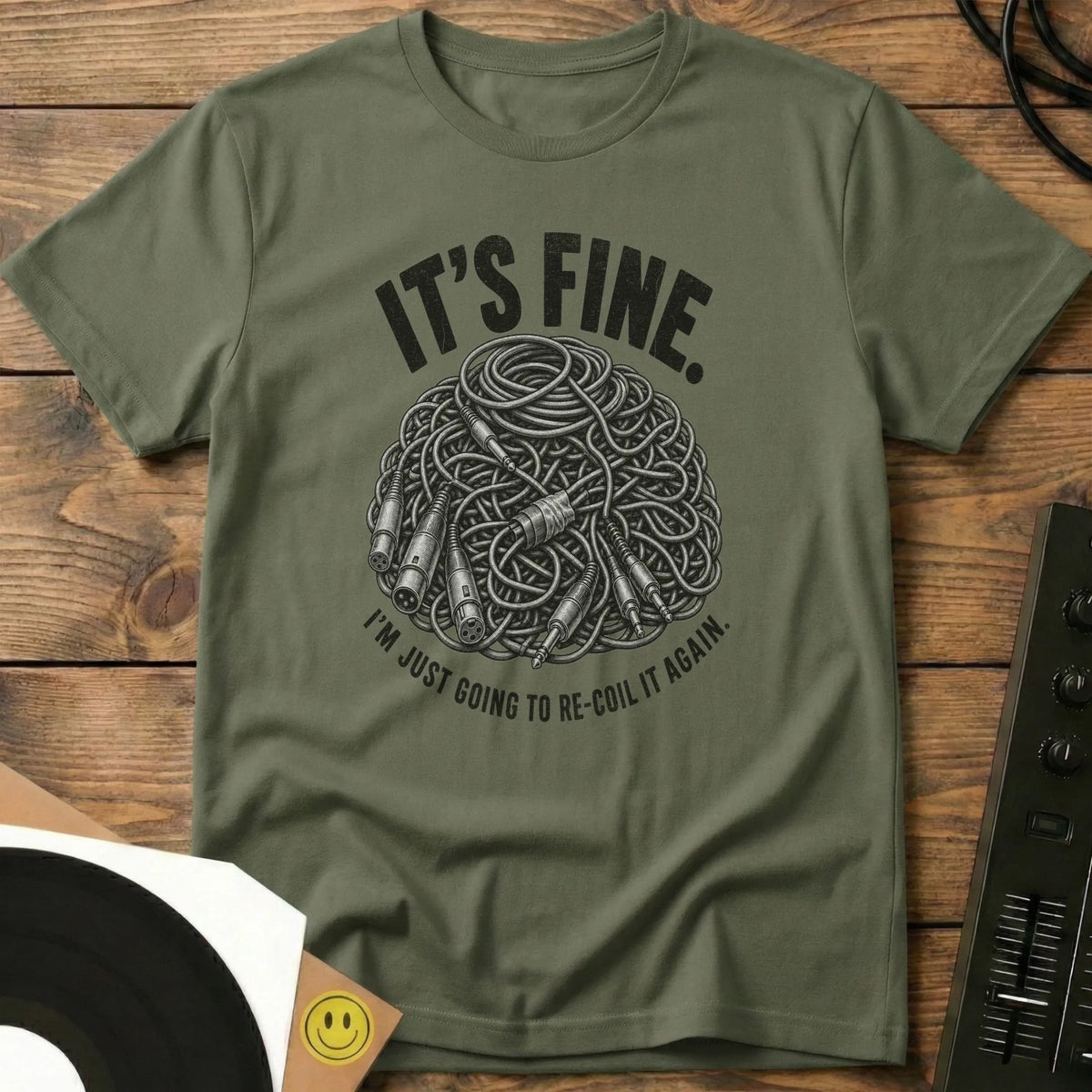 Re-Coil It Again T-Shirt Military Green / S Re-Coil It Again T-Shirt