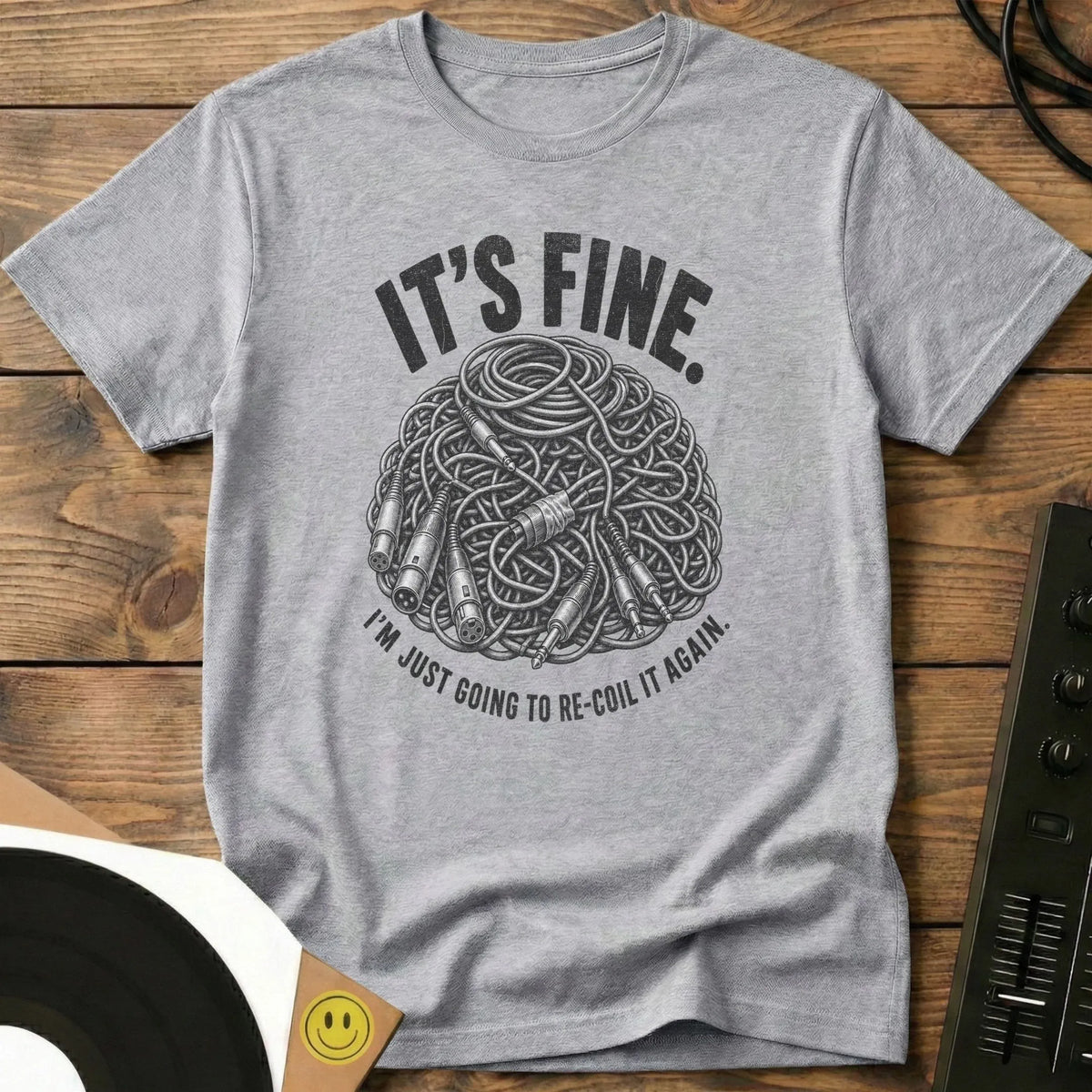 Re-Coil It Again T-Shirt Sport Grey / S Re-Coil It Again T-Shirt