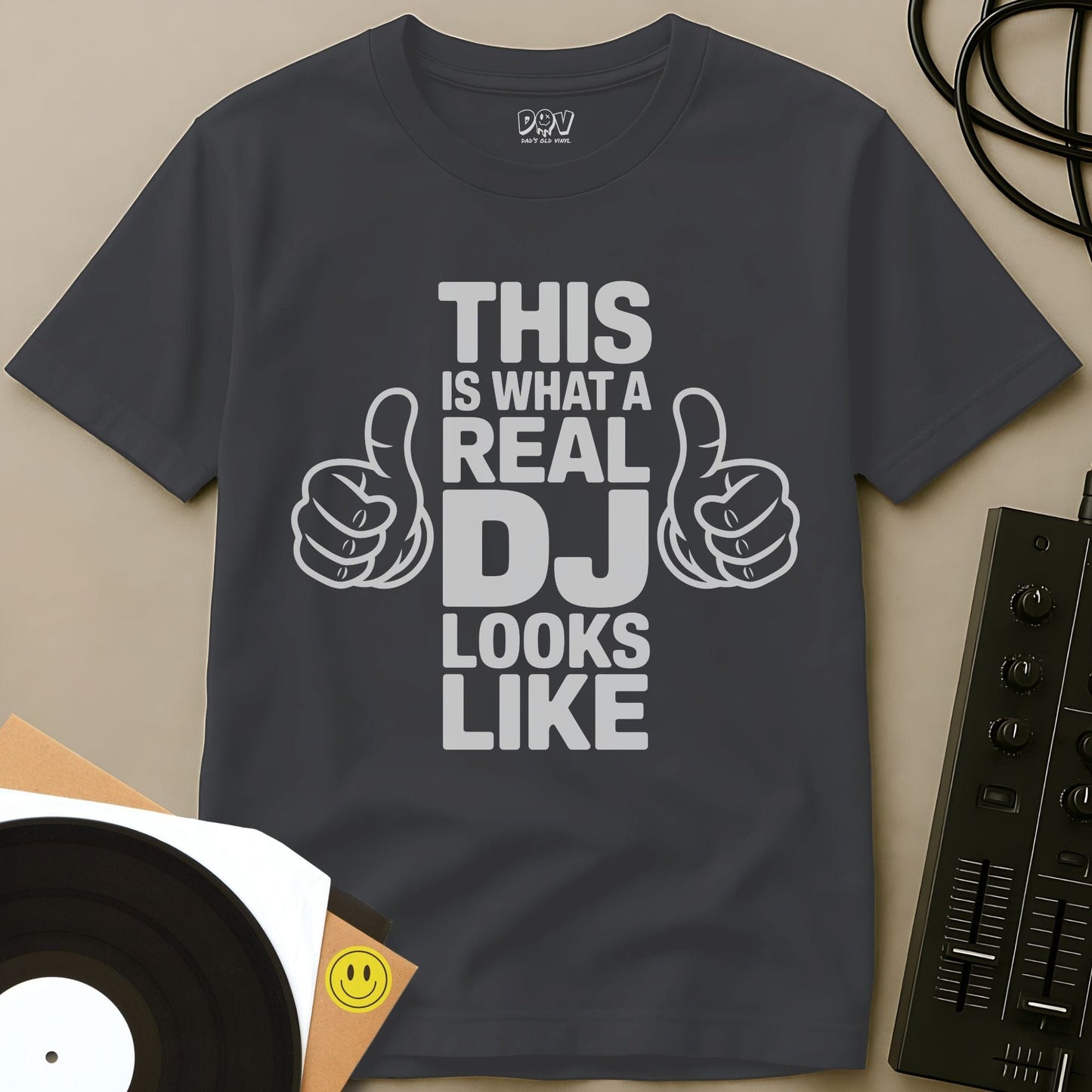 Real DJ Looks Like T-Shirt Charcoal / S Real DJ Looks Like T-Shirt