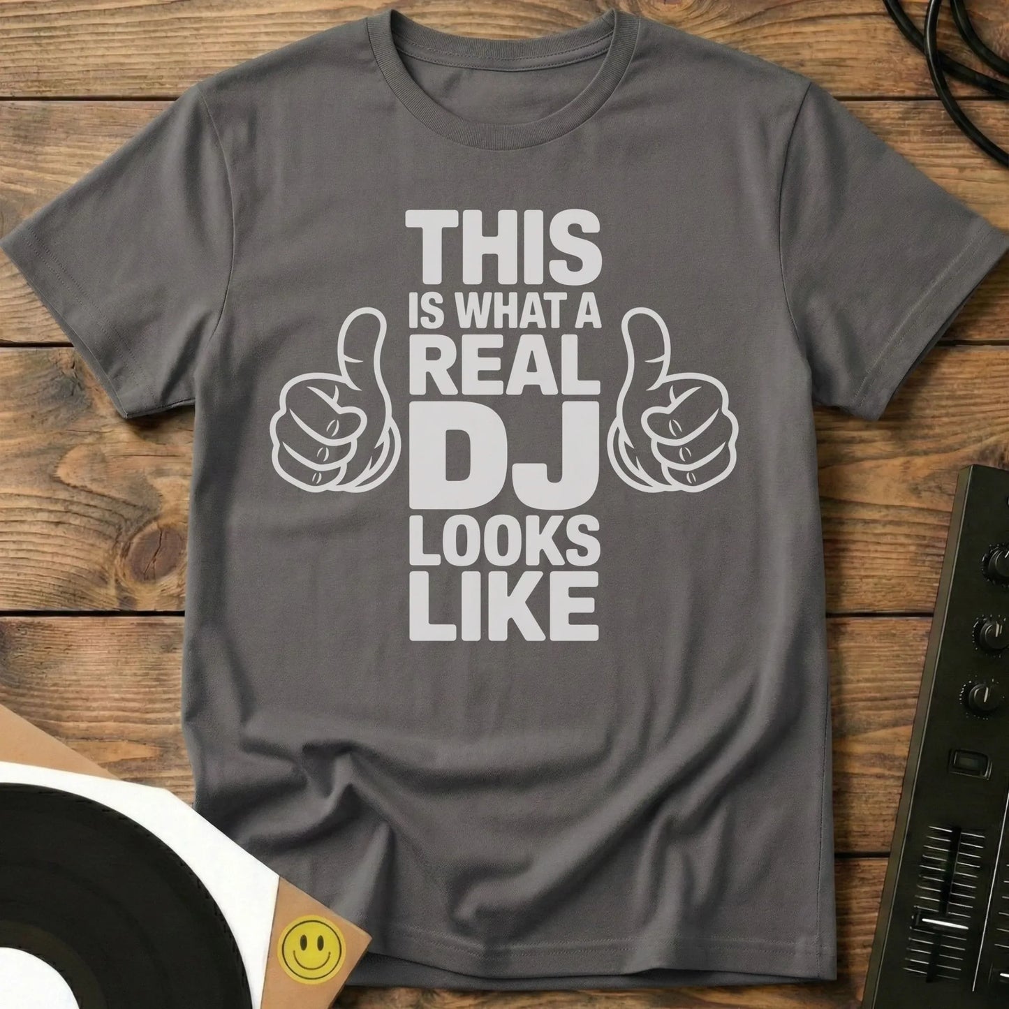 Real DJ Looks Like T-Shirt Charcoal / S Real DJ Looks Like T-Shirt