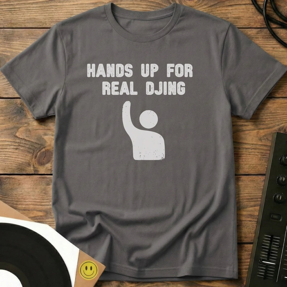 Real DJing T-Shirt Charcoal / S Real DJing T-Shirt