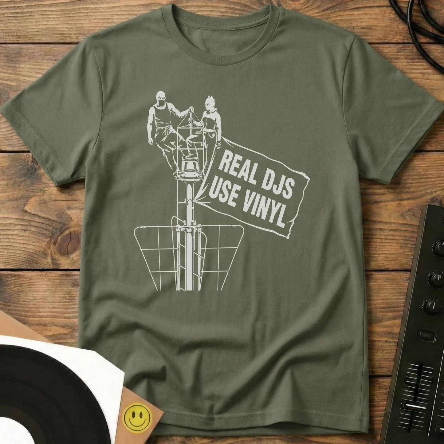 Real DJs Banner T-Shirt Military Green / S Real DJs Banner T-Shirt
