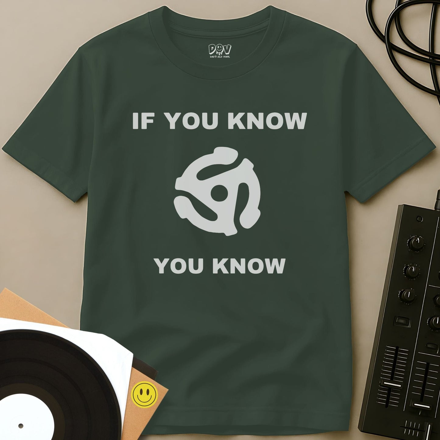 Record Adaptor Knowledge T-Shirt Military Green / S Record Adaptor Knowledge T-Shirt