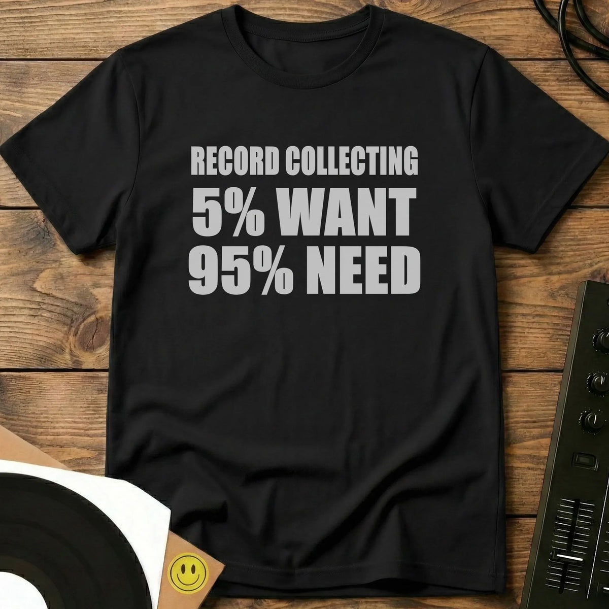 Record Collecting Split T-Shirt Black / S Record Collecting Split T-Shirt