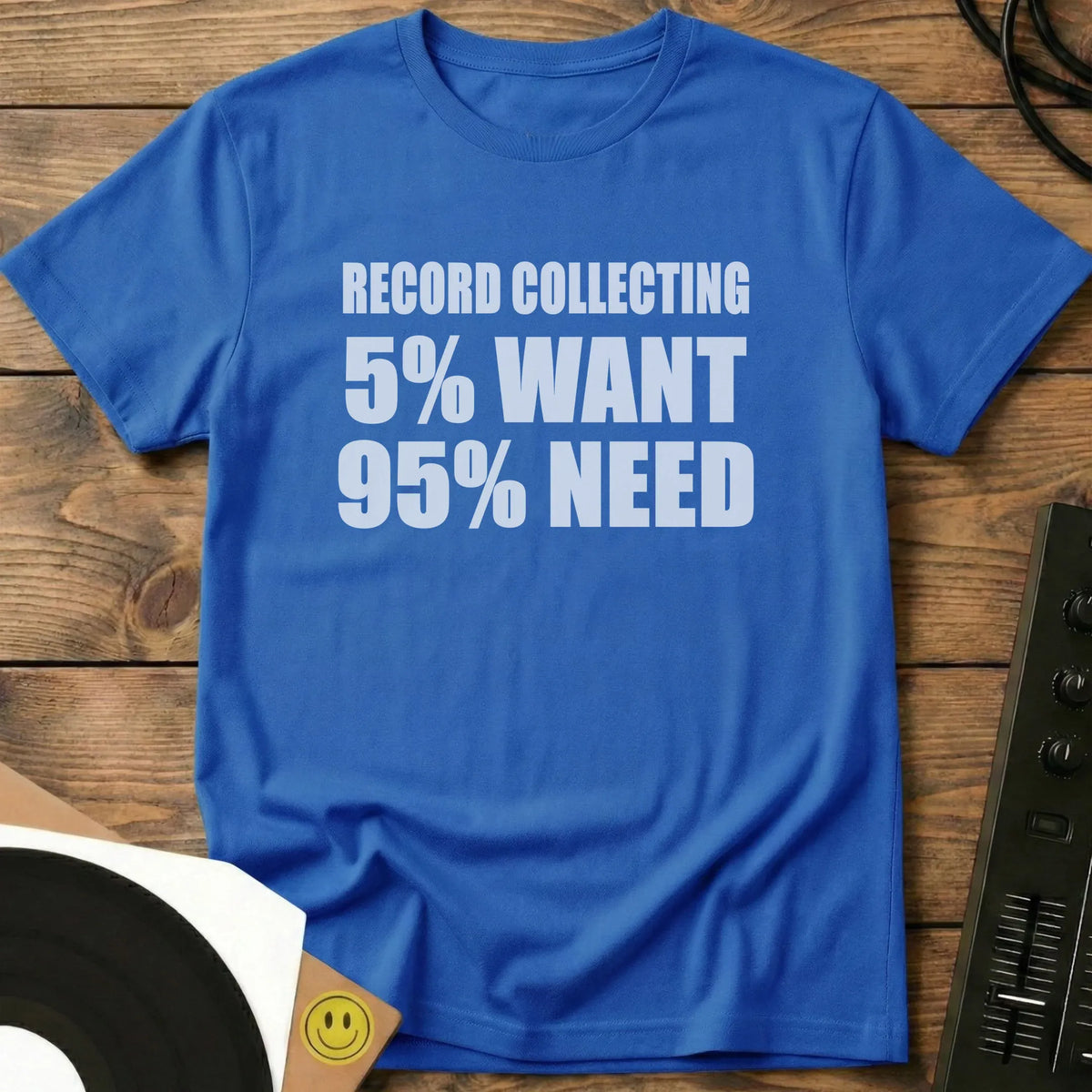 Record Collecting Split T-Shirt Royal / S Record Collecting Split T-Shirt