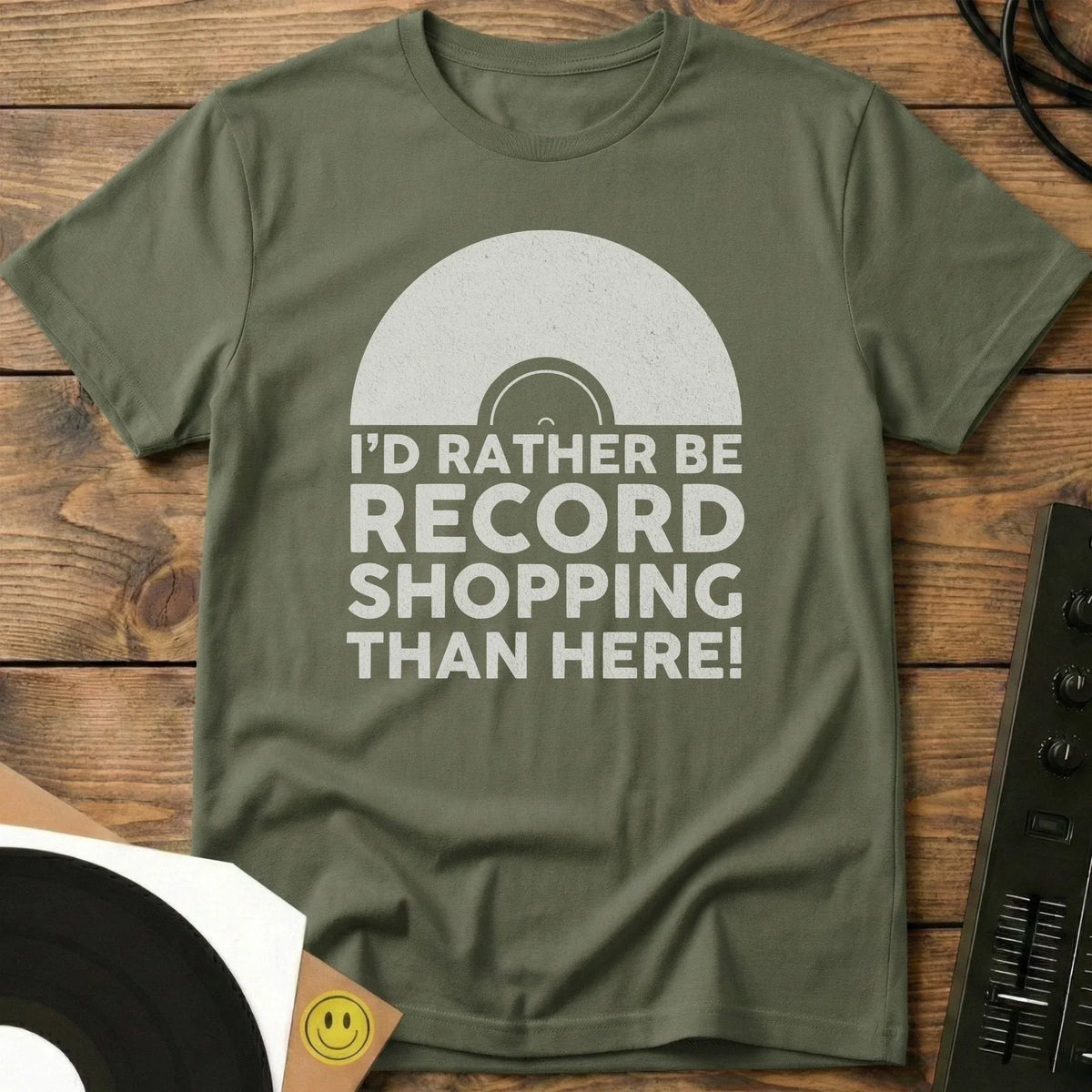 Record Shopping T-Shirt Military Green / S Record Shopping T-Shirt