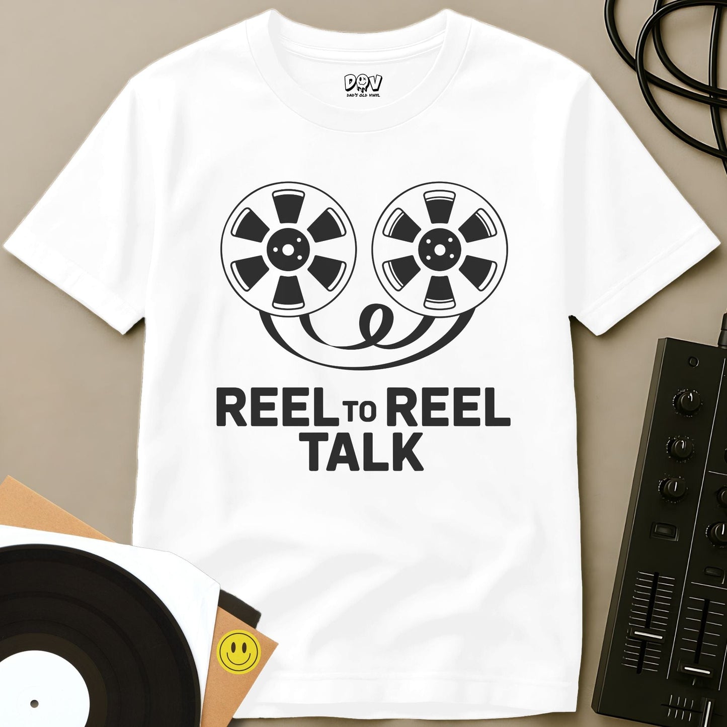 Reel To Reel Talk T-Shirt White / S Reel To Reel Talk T-Shirt