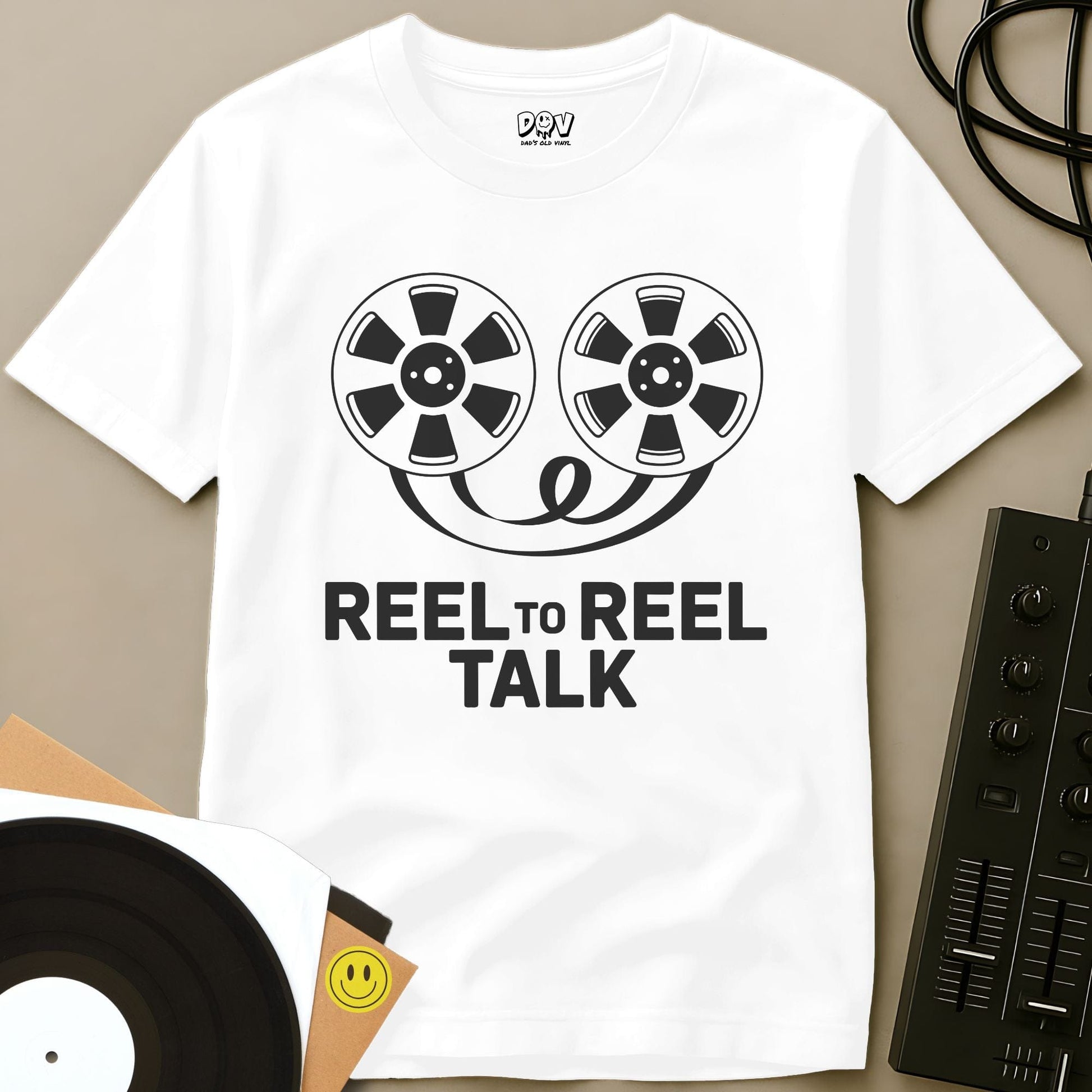 Reel To Reel Talk T-Shirt White / S Reel To Reel Talk T-Shirt