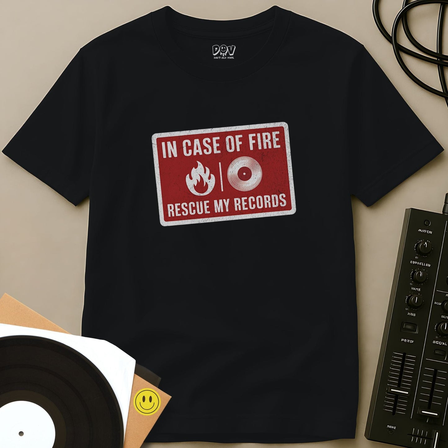 Rescue My Records T-Shirt Black / S Rescue My Records T-Shirt