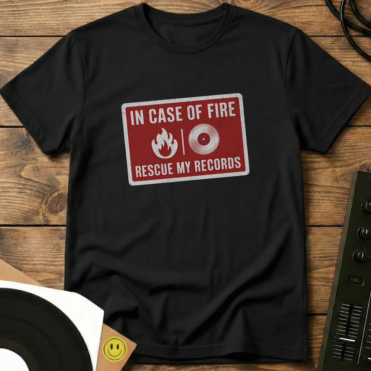 Rescue My Records T-Shirt Black / S Rescue My Records T-Shirt