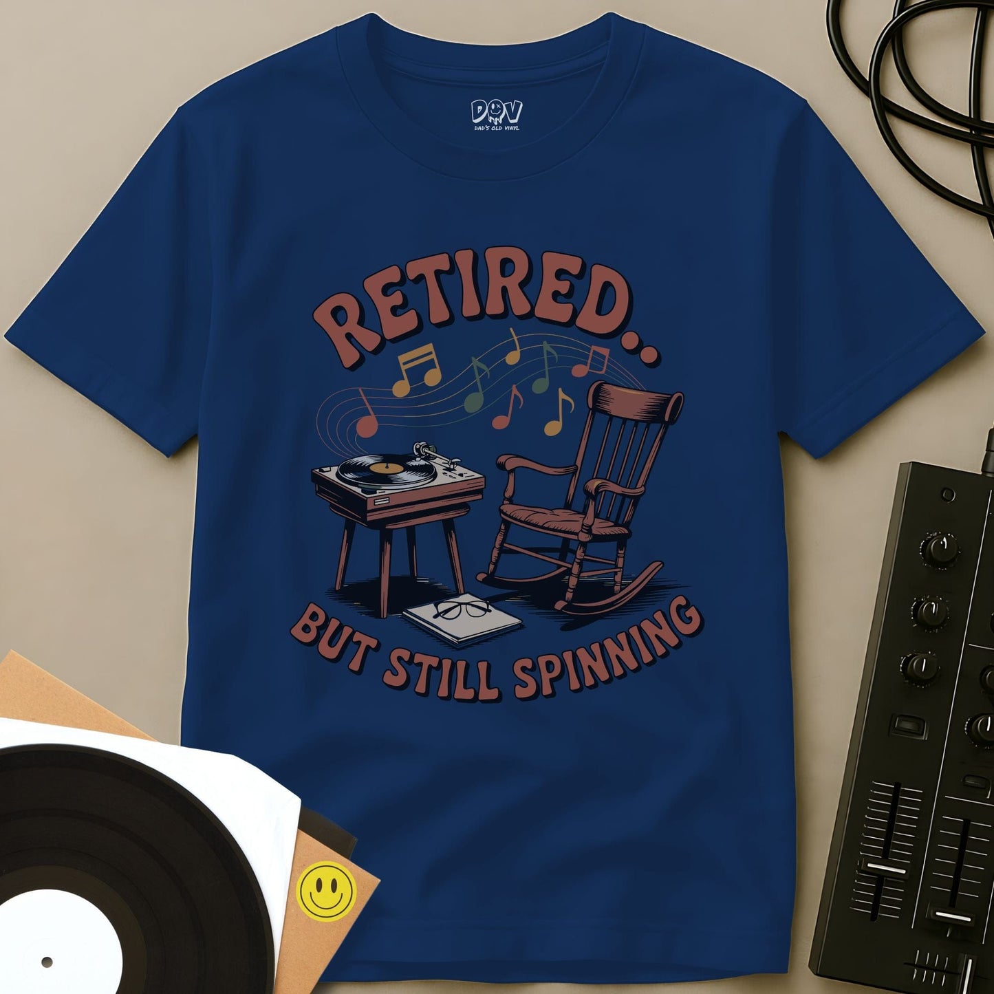 Retired But Still Spinning T-Shirt Royal / S Retired But Still Spinning T-Shirt