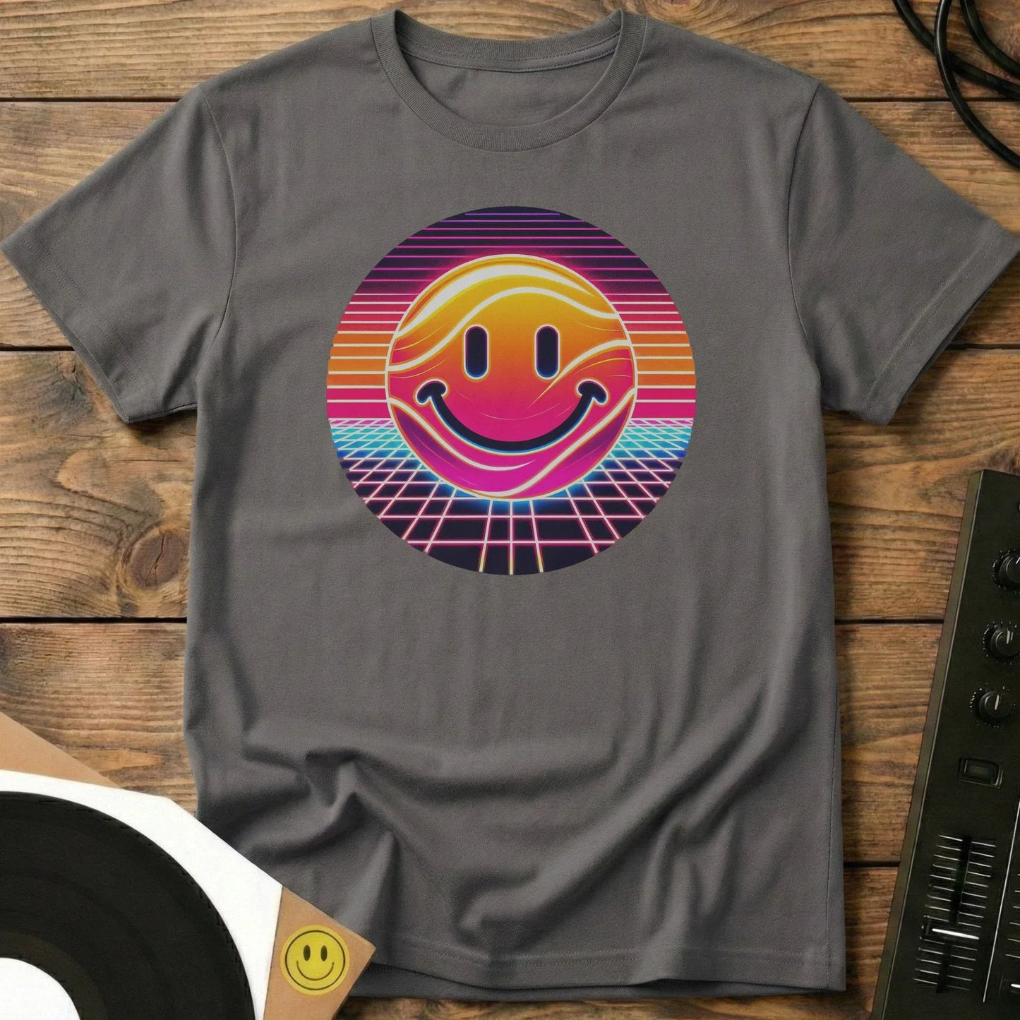 Retro Smiles T-Shirt Charcoal / S Retro Smiles T-Shirt