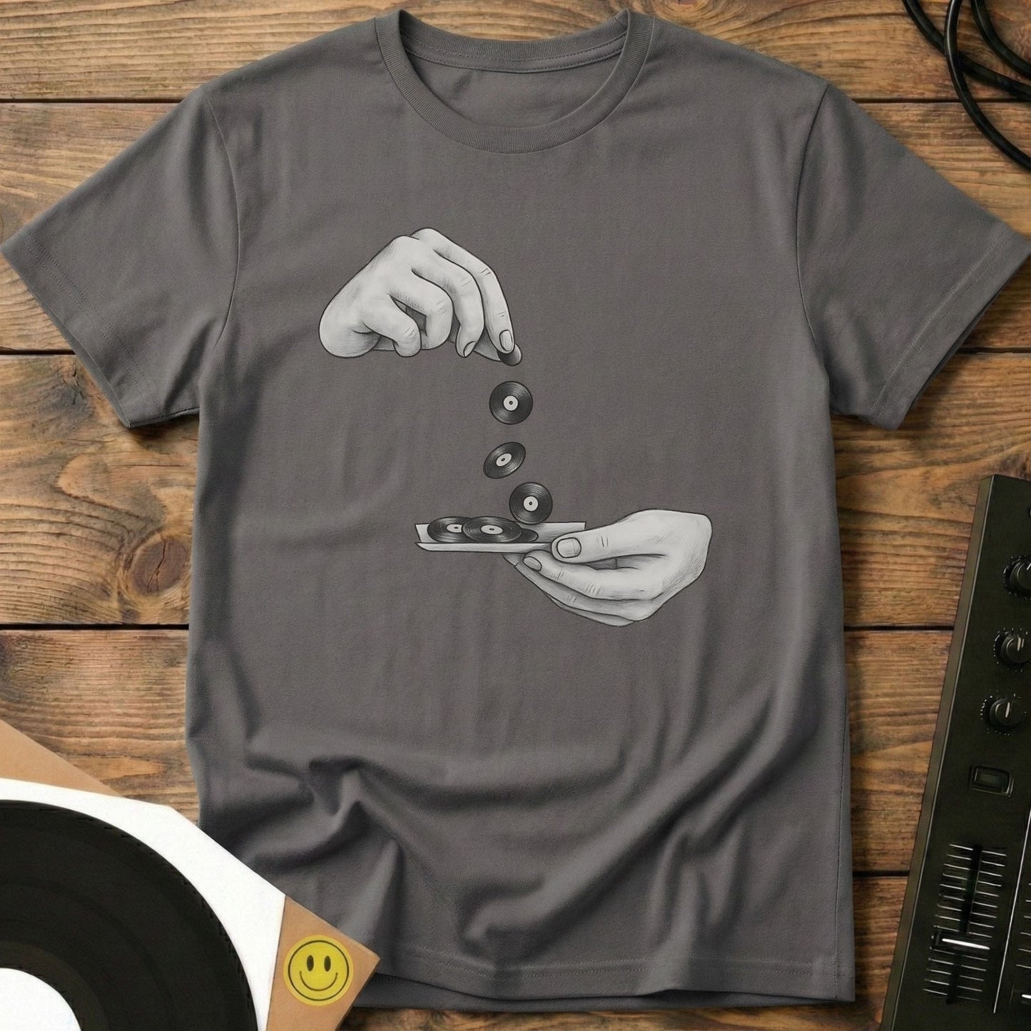 Roll And Spin T-Shirt Charcoal / S Roll And Spin T-Shirt