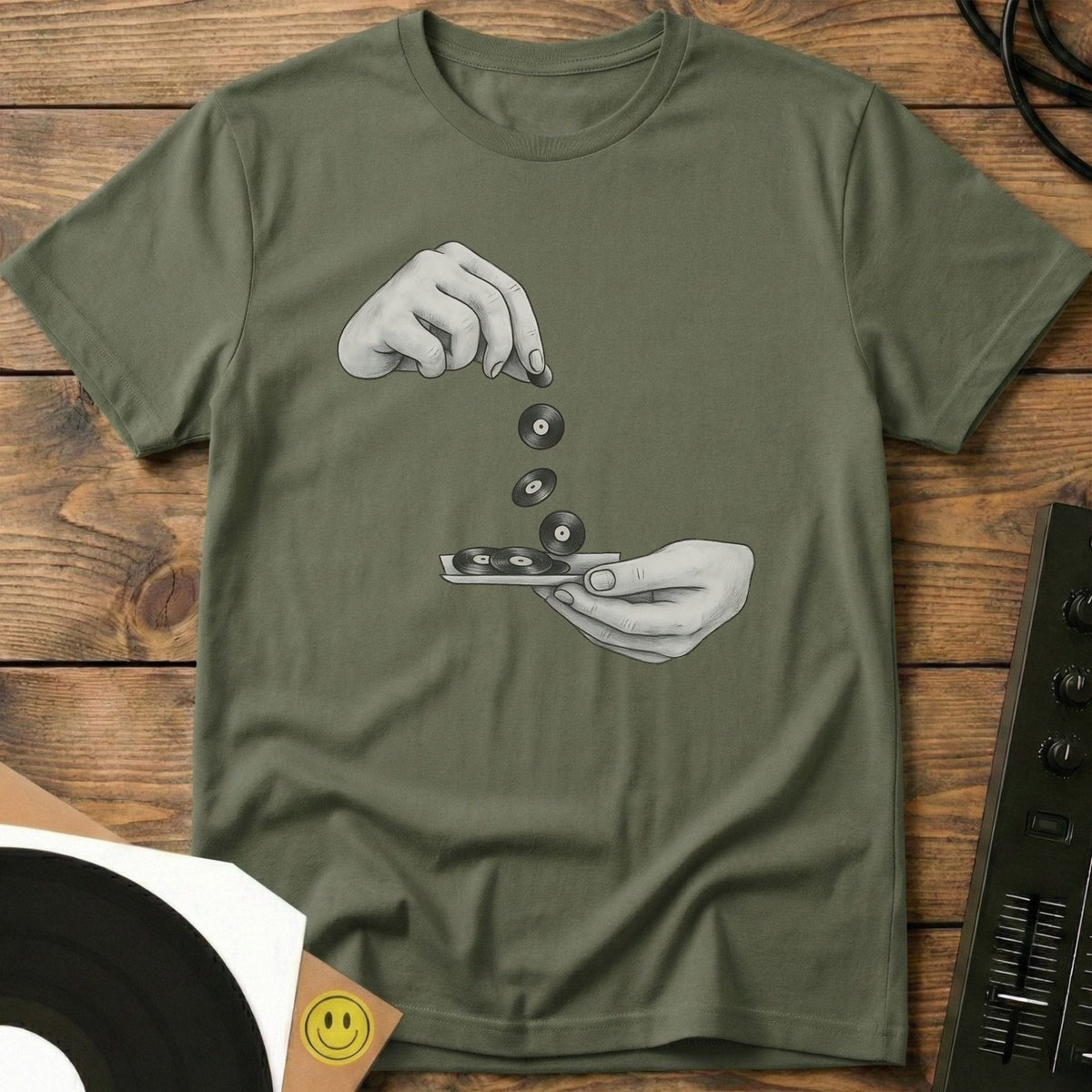 Roll And Spin T-Shirt Military Green / S Roll And Spin T-Shirt