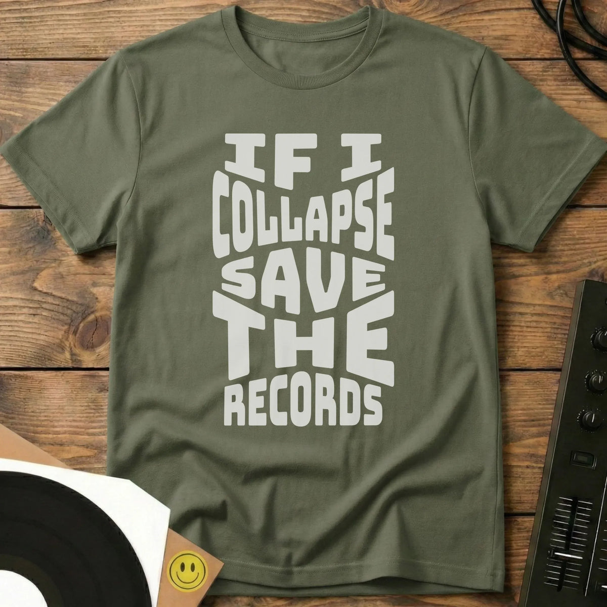 Save The Records T-Shirt Military Green / S Save The Records T-Shirt