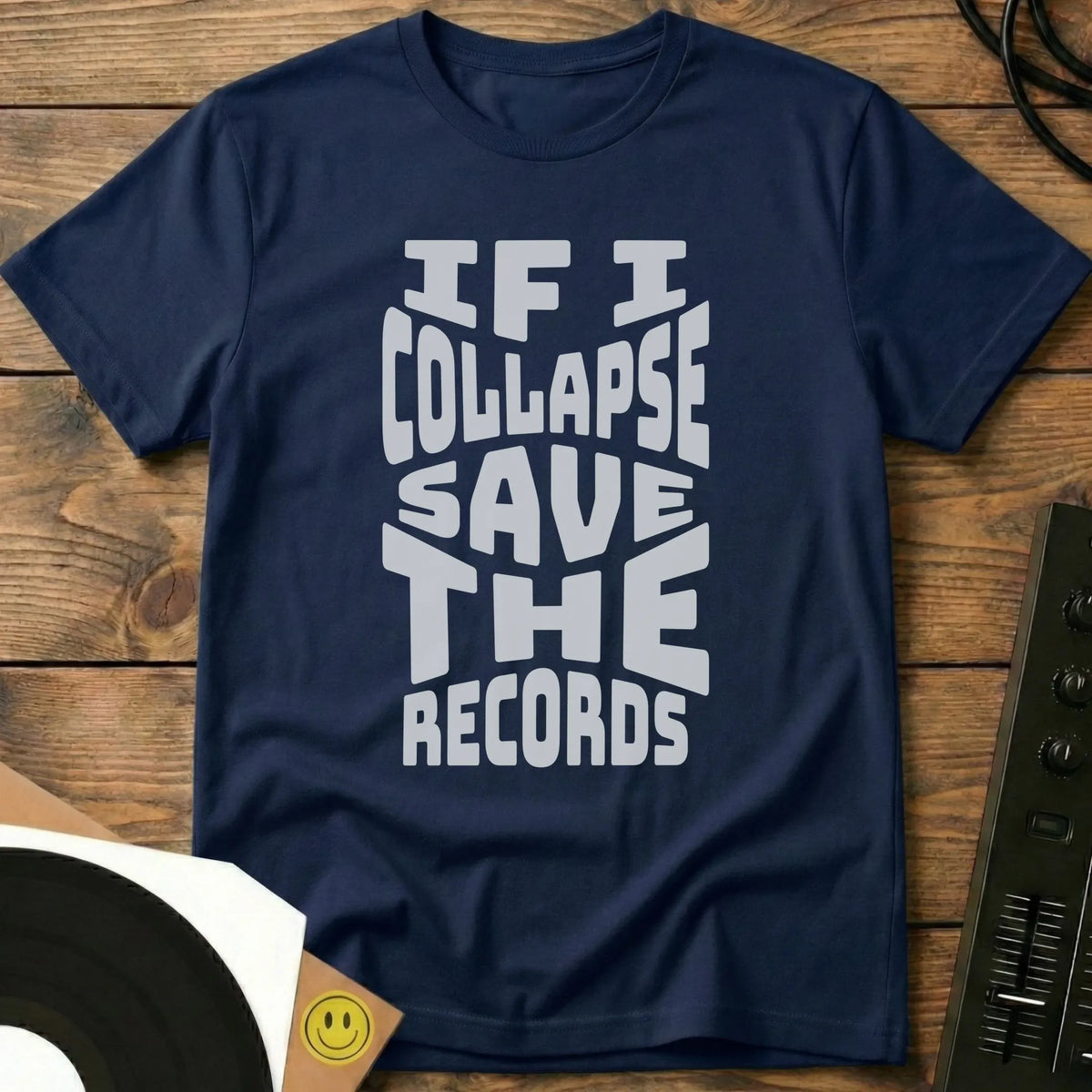 Save The Records T-Shirt Navy / S Save The Records T-Shirt