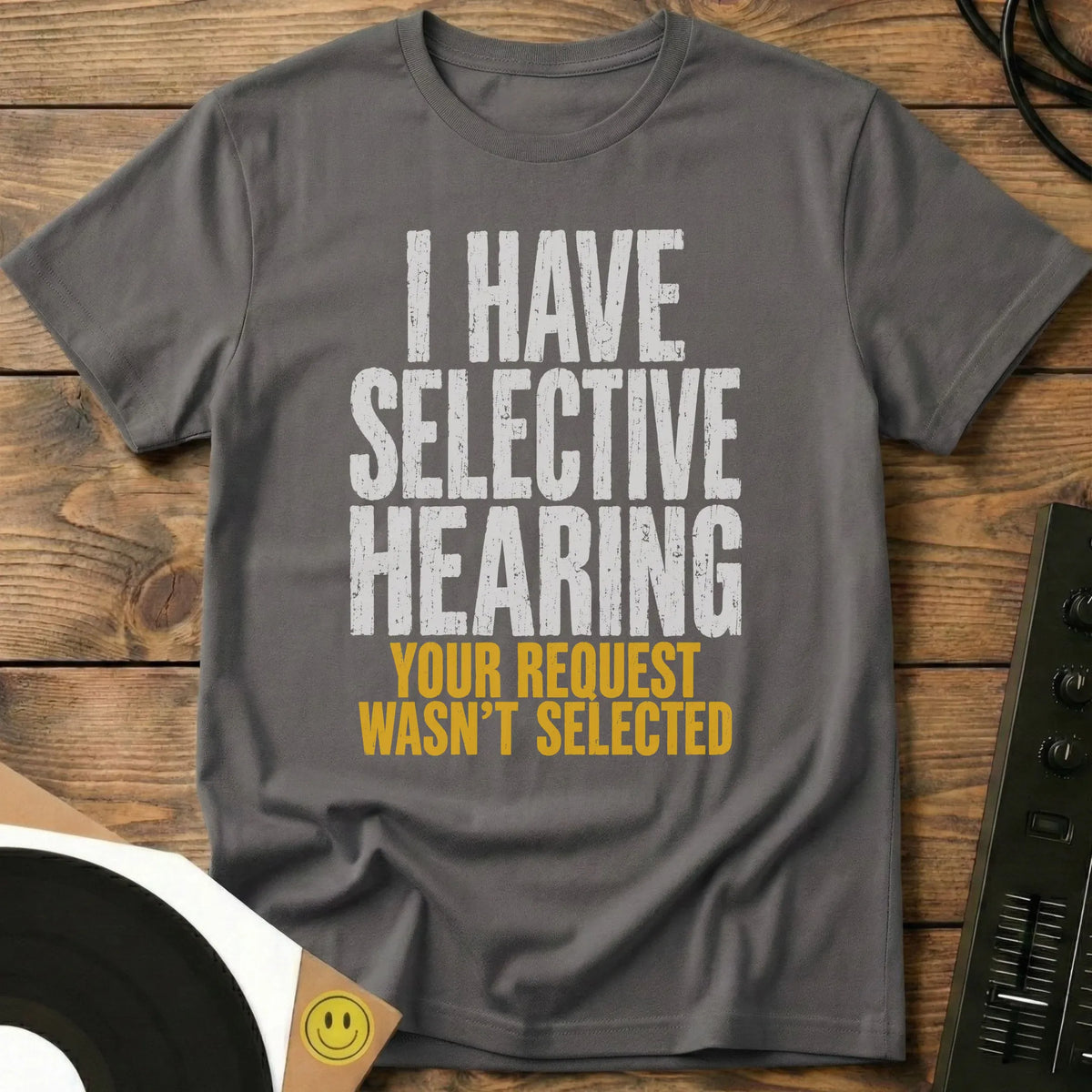 Selective Hearing t-shirt in Charcoal