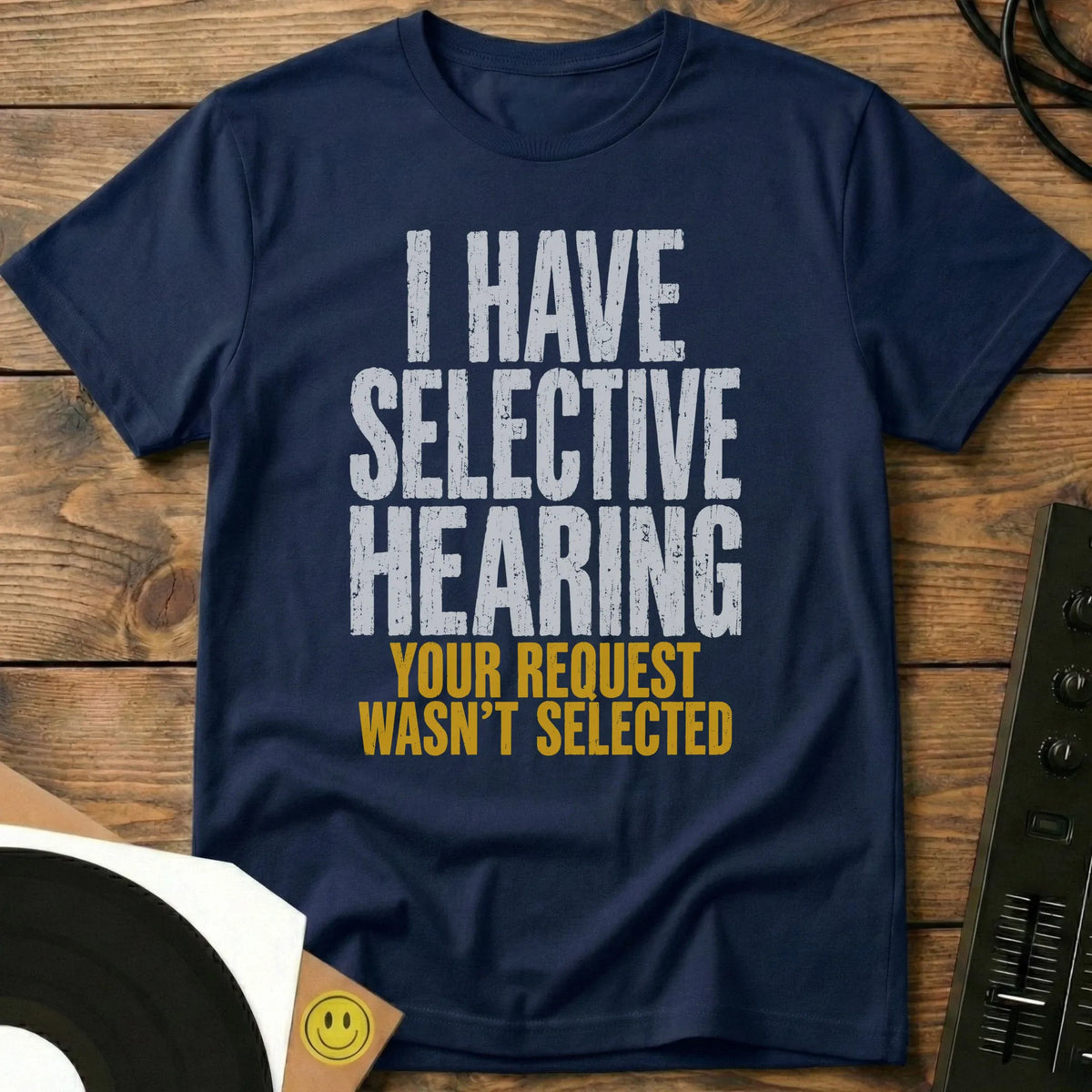 Selective Hearing t-shirt in Navy