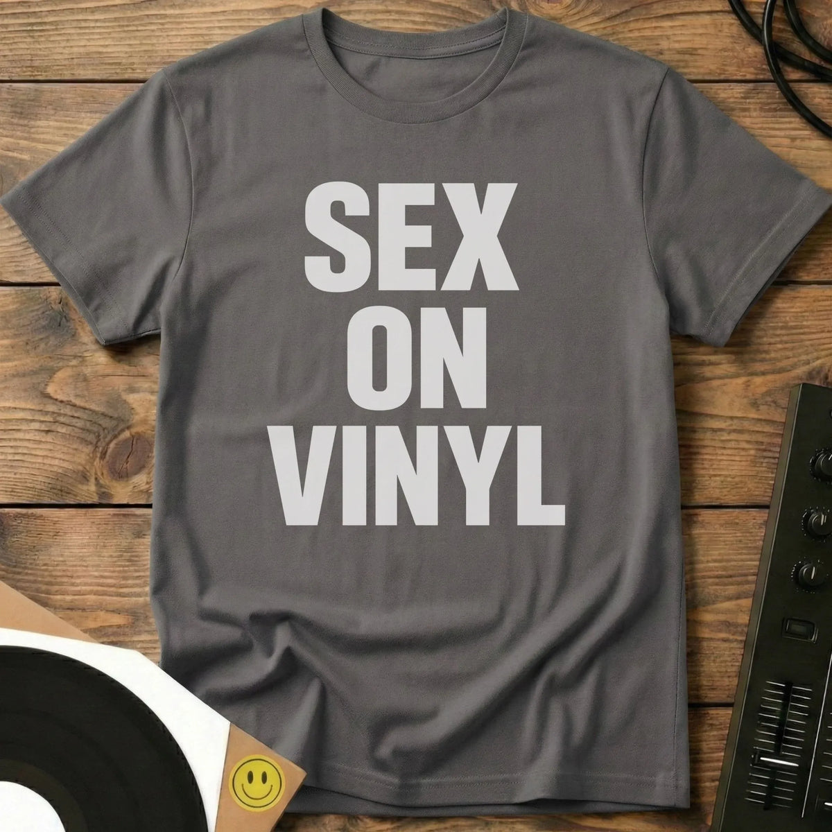 Sex On Vinyl T-Shirt Charcoal / S Sex On Vinyl T-Shirt