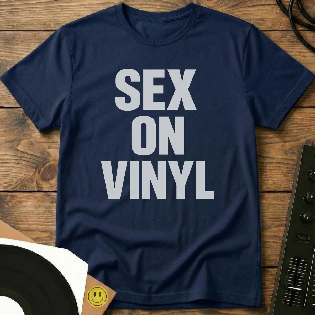 Sex On Vinyl T-Shirt Navy / S Sex On Vinyl T-Shirt