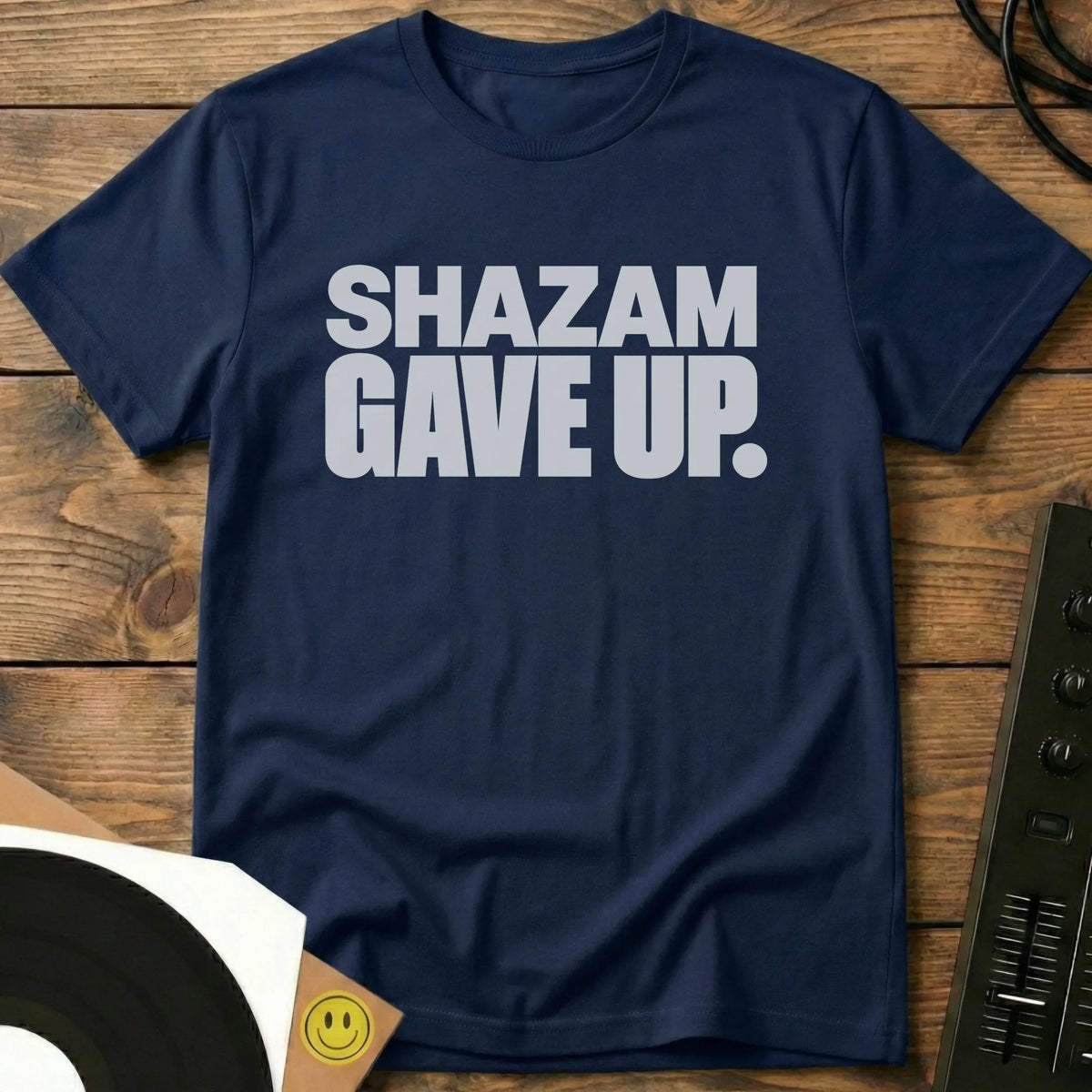 Shazam Gave Up T-Shirt Navy / S Shazam Gave Up T-Shirt