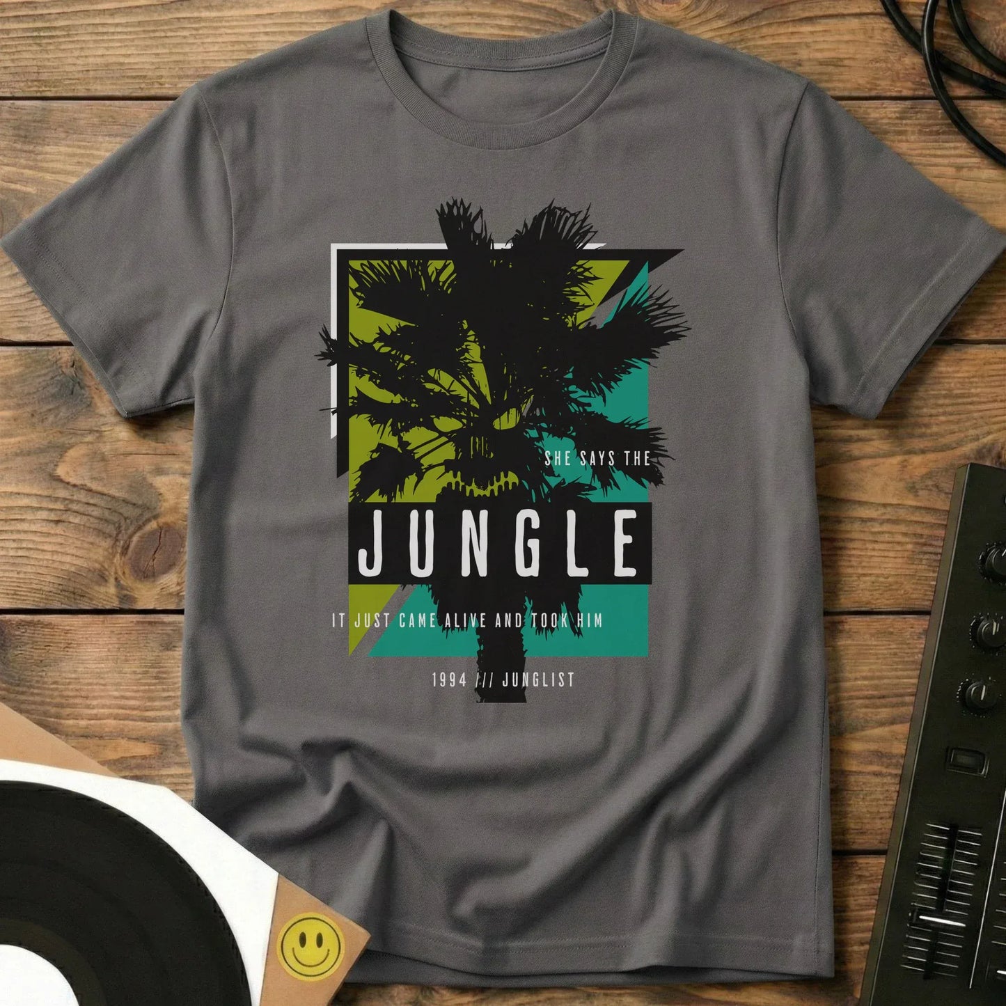 She Says The Jungle T-Shirt Charcoal / S She Says The Jungle T-Shirt For Real Junglists