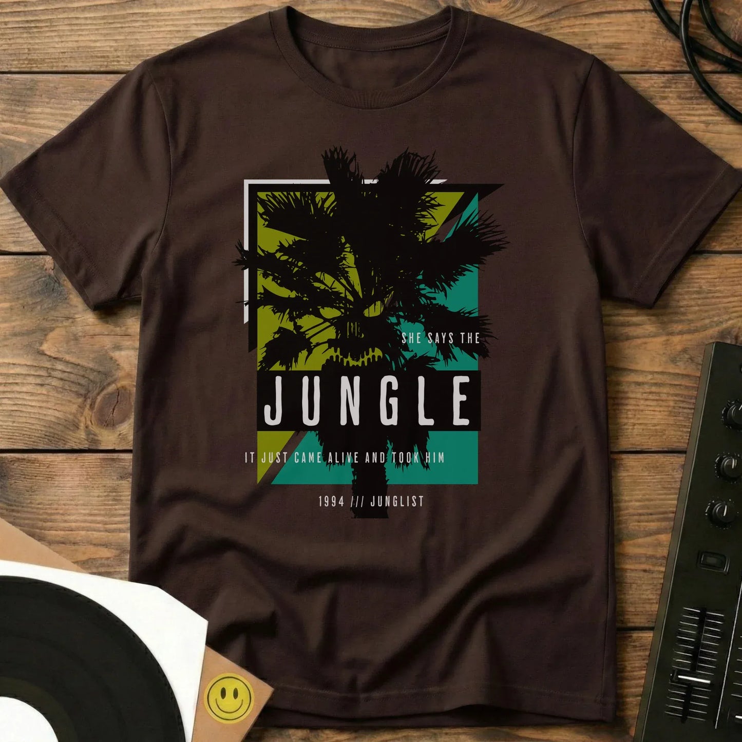 She Says The Jungle T-Shirt Dark Chocolate / S She Says The Jungle T-Shirt For Real Junglists