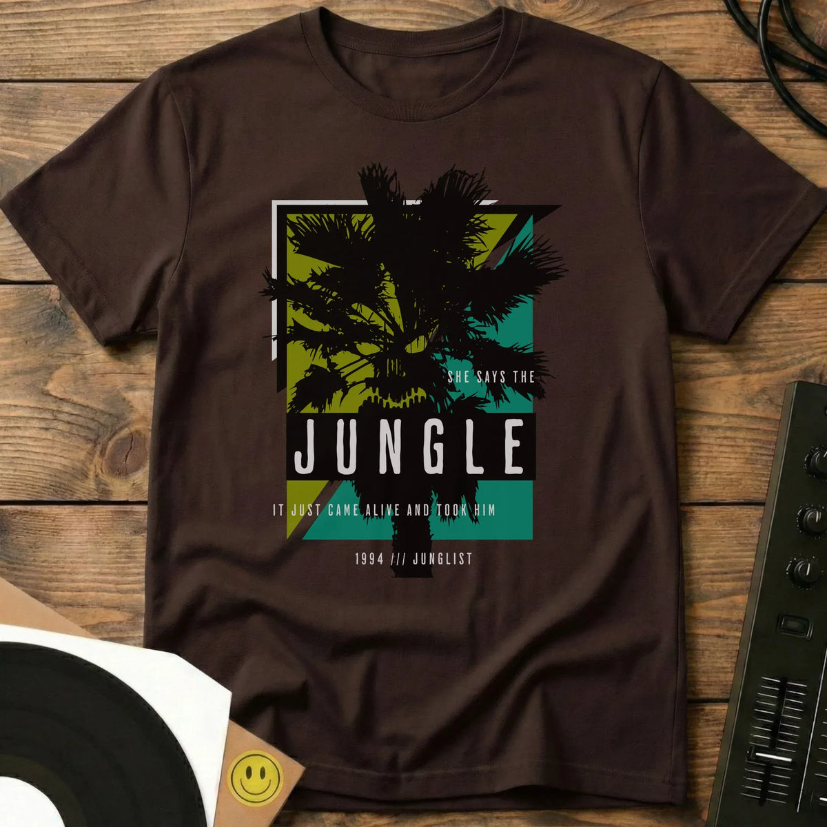 She Says The Jungle T-Shirt Dark Chocolate / S She Says The Jungle T-Shirt For Real Junglists