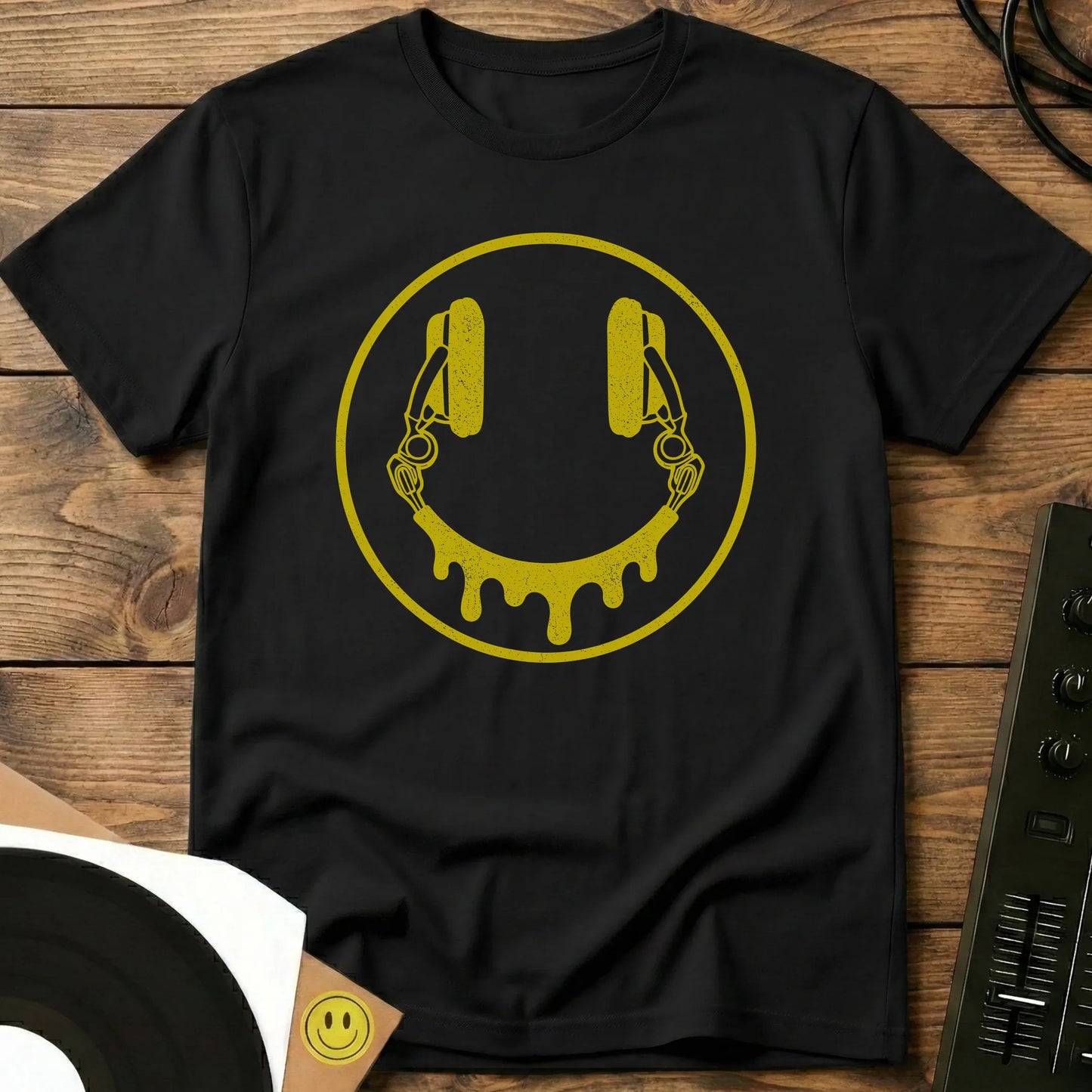 Smiley DJ Drip T-Shirt Black / S Smiley DJ Drip T-Shirt