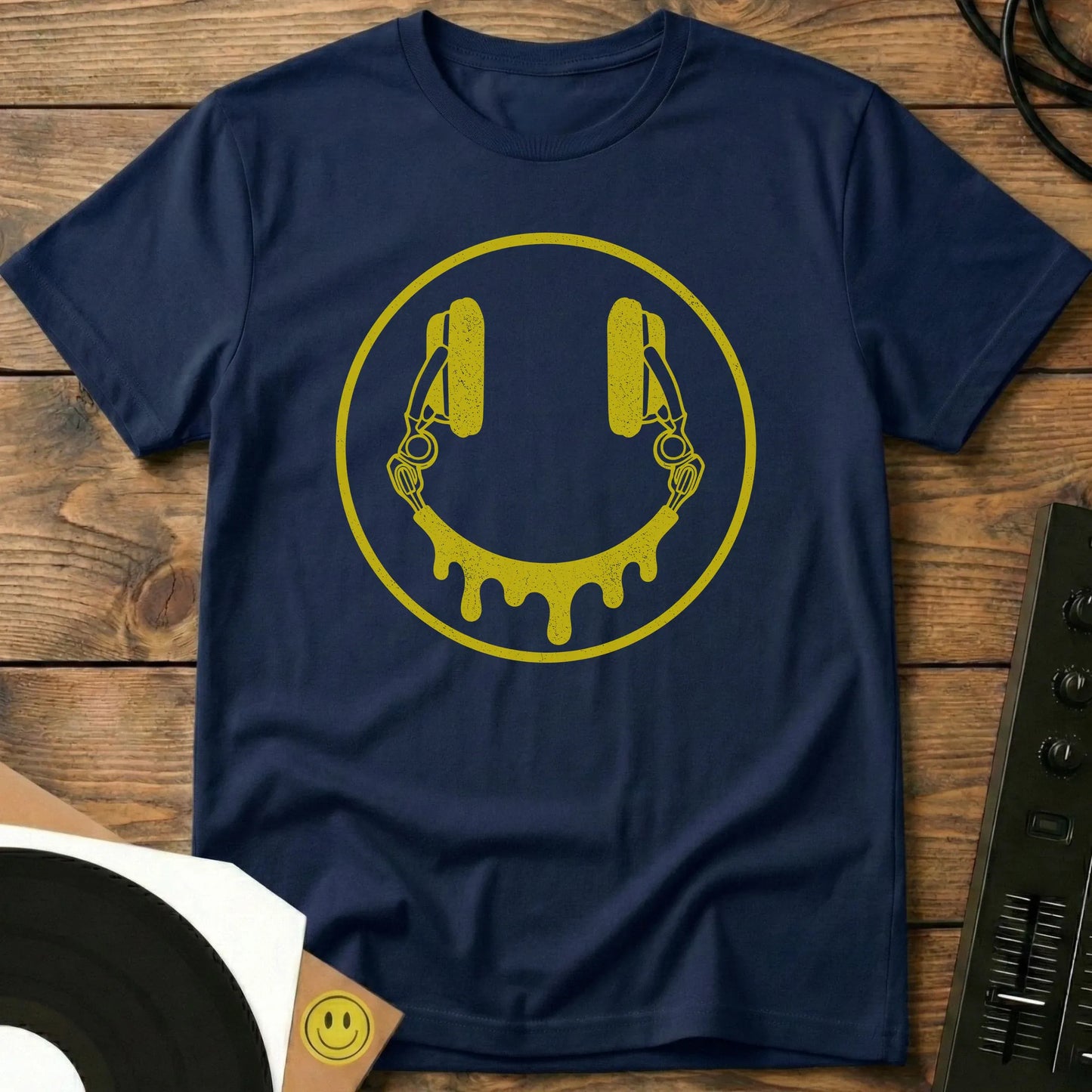 Smiley DJ Drip T-Shirt Navy / S Smiley DJ Drip T-Shirt