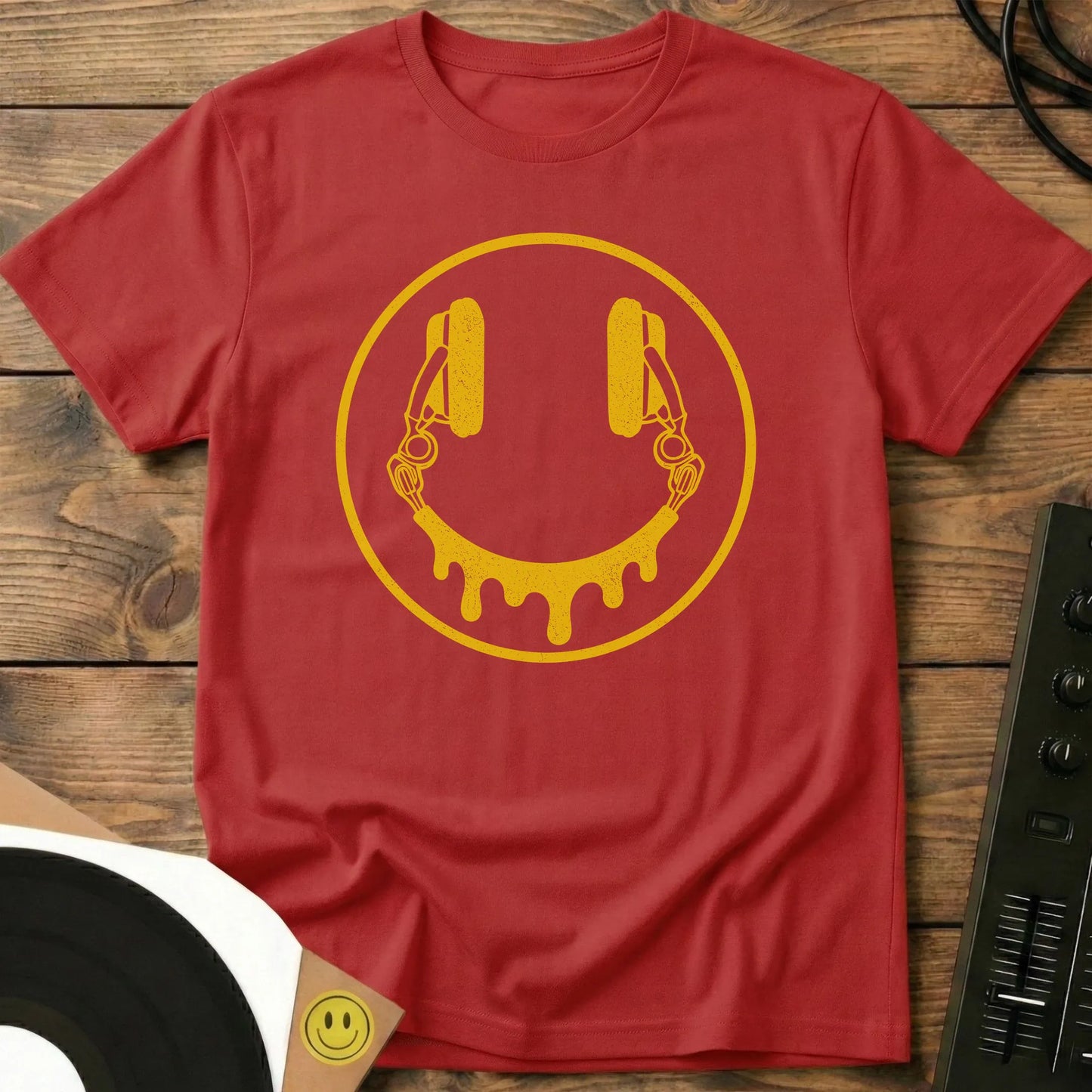 Smiley DJ Drip T-Shirt Red / S Smiley DJ Drip T-Shirt