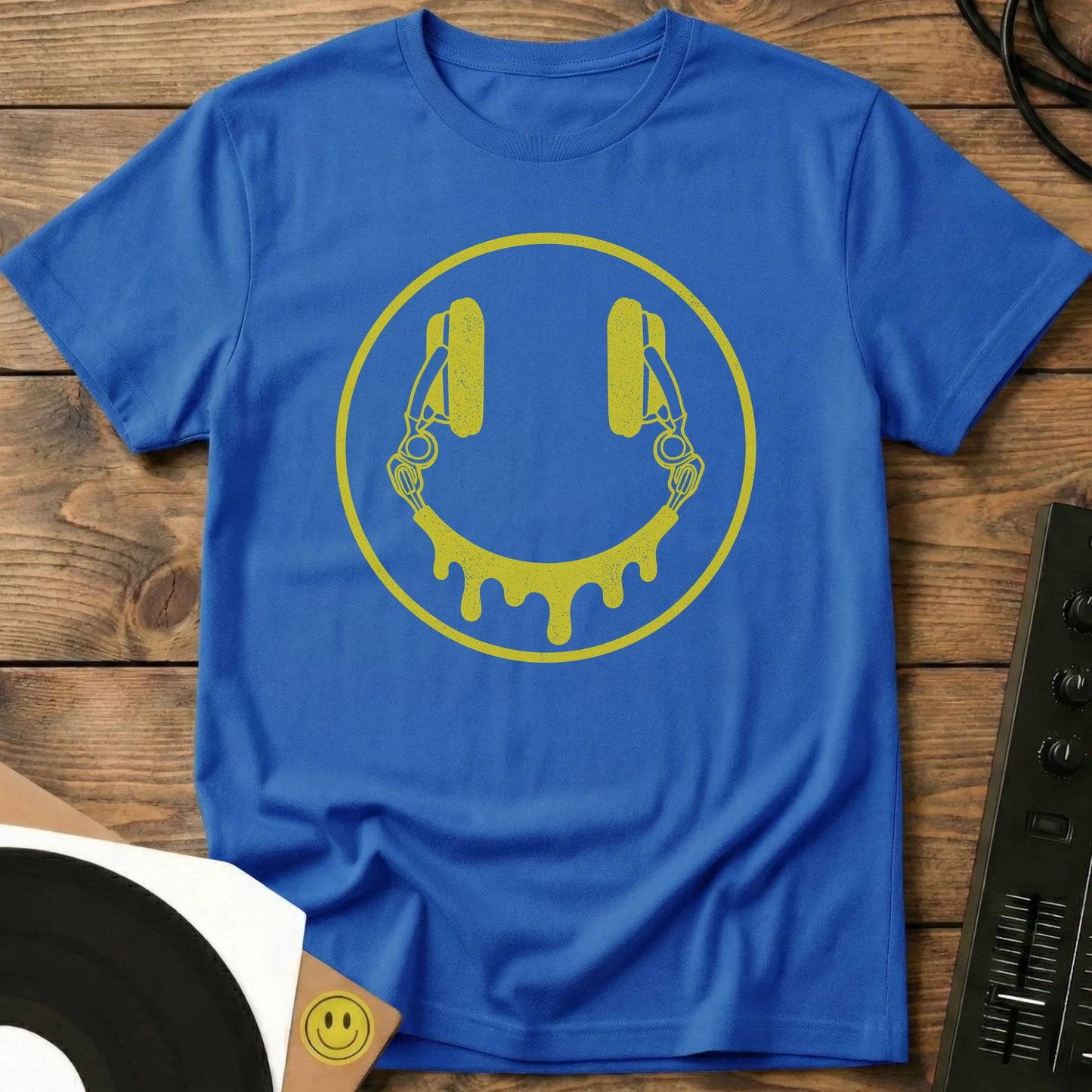 Smiley DJ Drip T-Shirt Royal / S Smiley DJ Drip T-Shirt