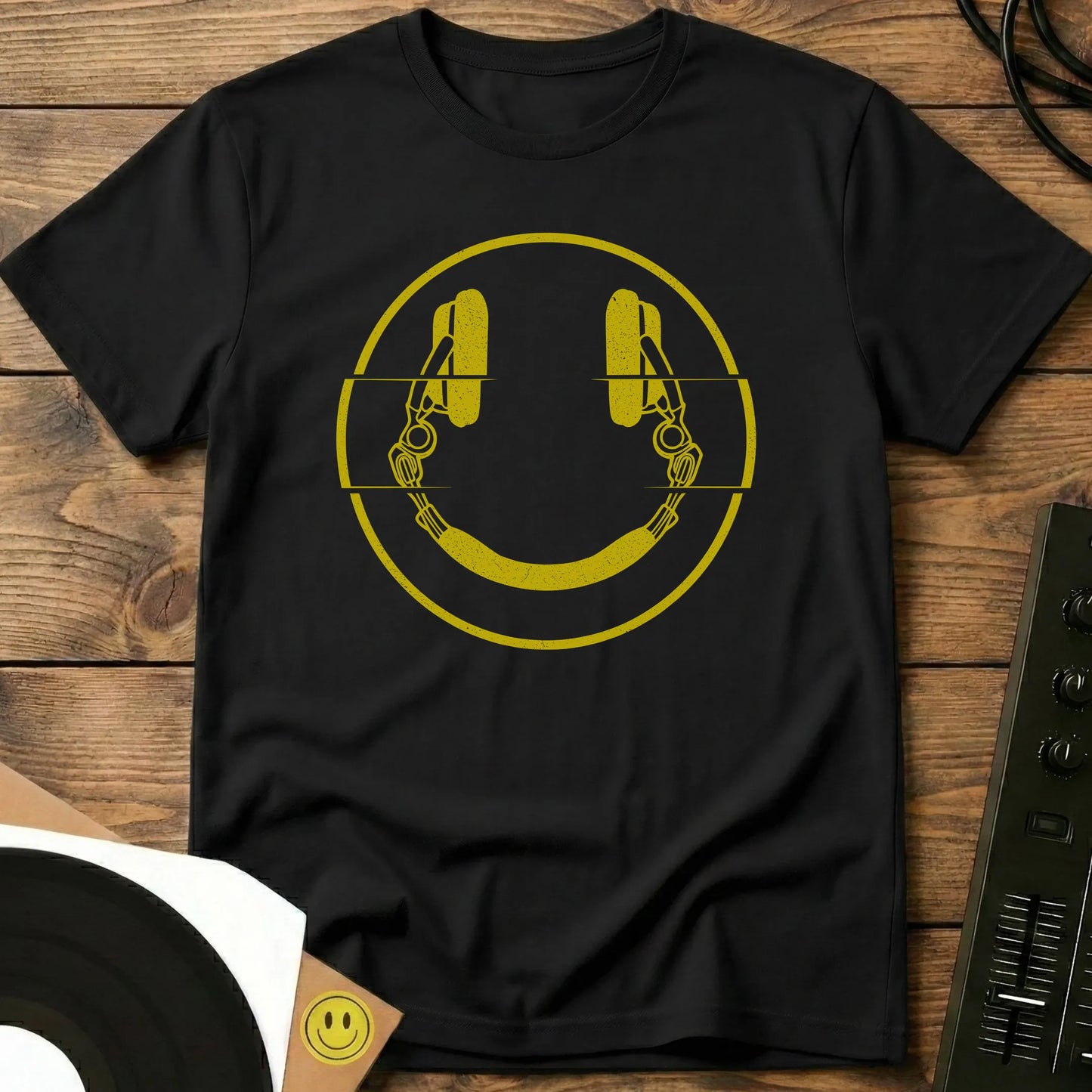 Smiley DJ Glitch T-Shirt Black / S Smiley DJ Glitch T-Shirt
