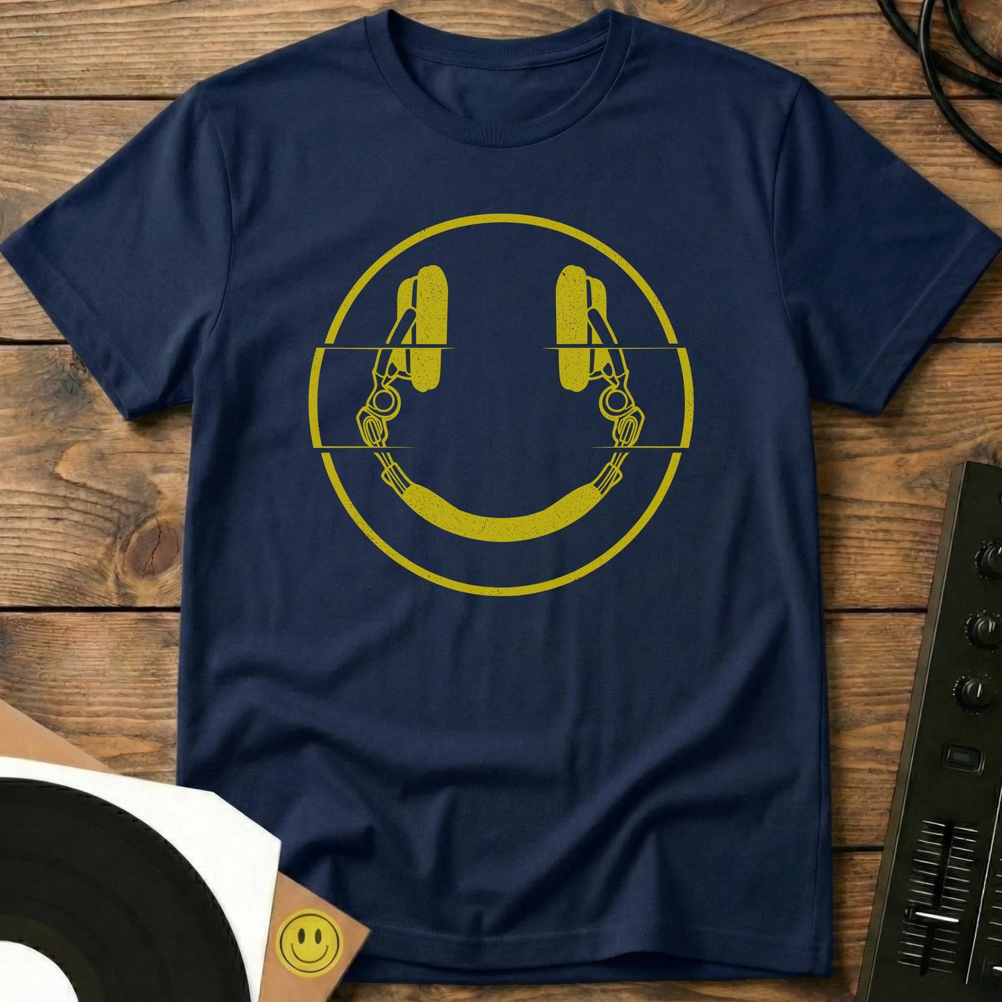 Smiley DJ Glitch T-Shirt Navy / S Smiley DJ Glitch T-Shirt