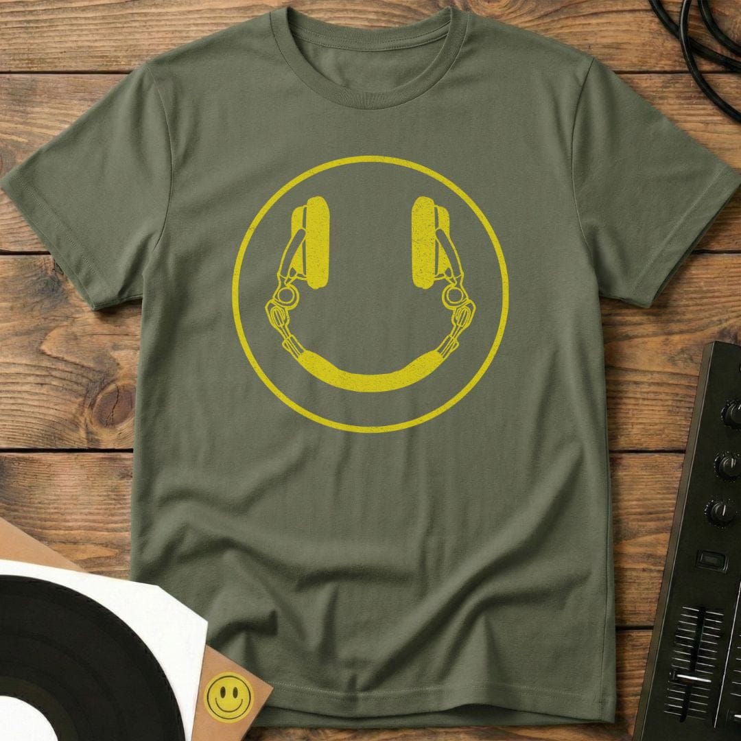 Smiley DJ T-Shirt Military Green / S Smiley DJ T-Shirt