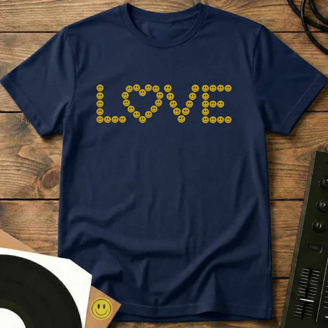 Smiley Love T-Shirt Navy / S Smiley Love T-Shirt