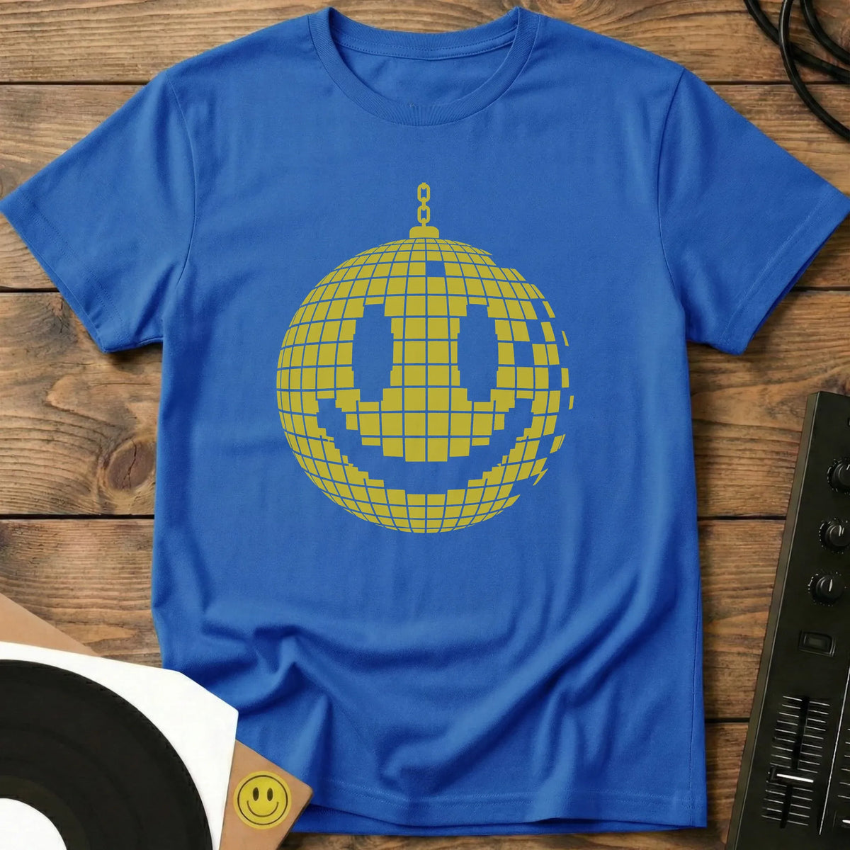 Smiley Mirror Ball T-Shirt Royal / S Smiley Mirror Ball T-Shirt