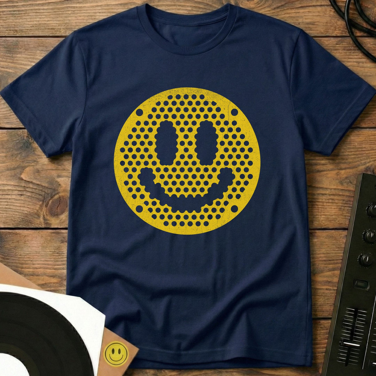 Smiley Speaker Grille t-shirt in Navy